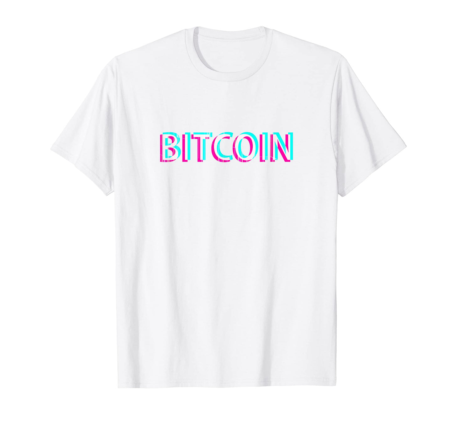 Aesthetic Bitcoin Glitch Vaporwave T-Shirt - Fun Novelty Design Men Women - T-Shirt, Sweatshirt, Hoodie