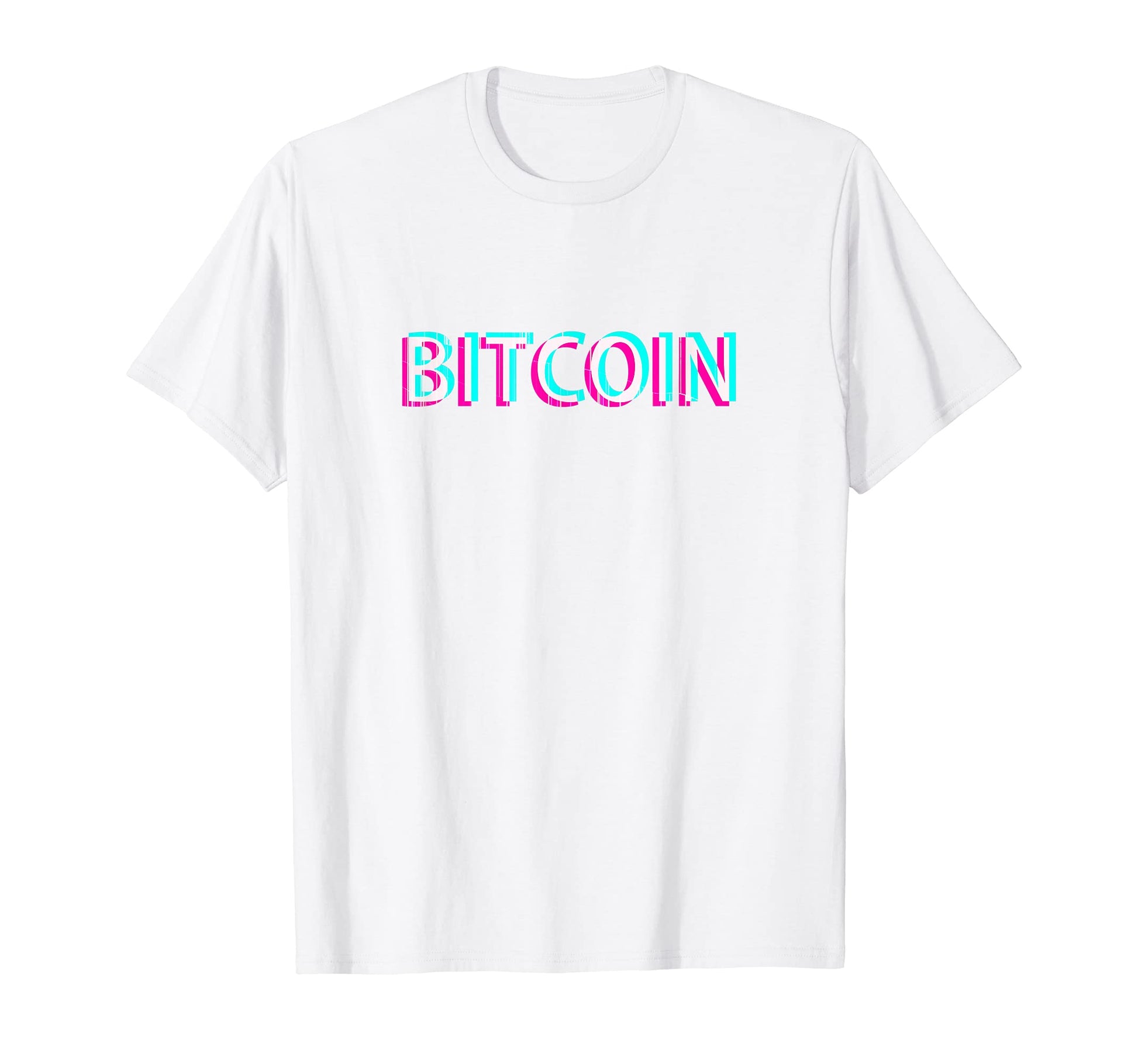 Aesthetic Bitcoin Glitch Vaporwave T-Shirt - Fun Novelty Design Men Women - T-Shirt, Sweatshirt, Hoodie