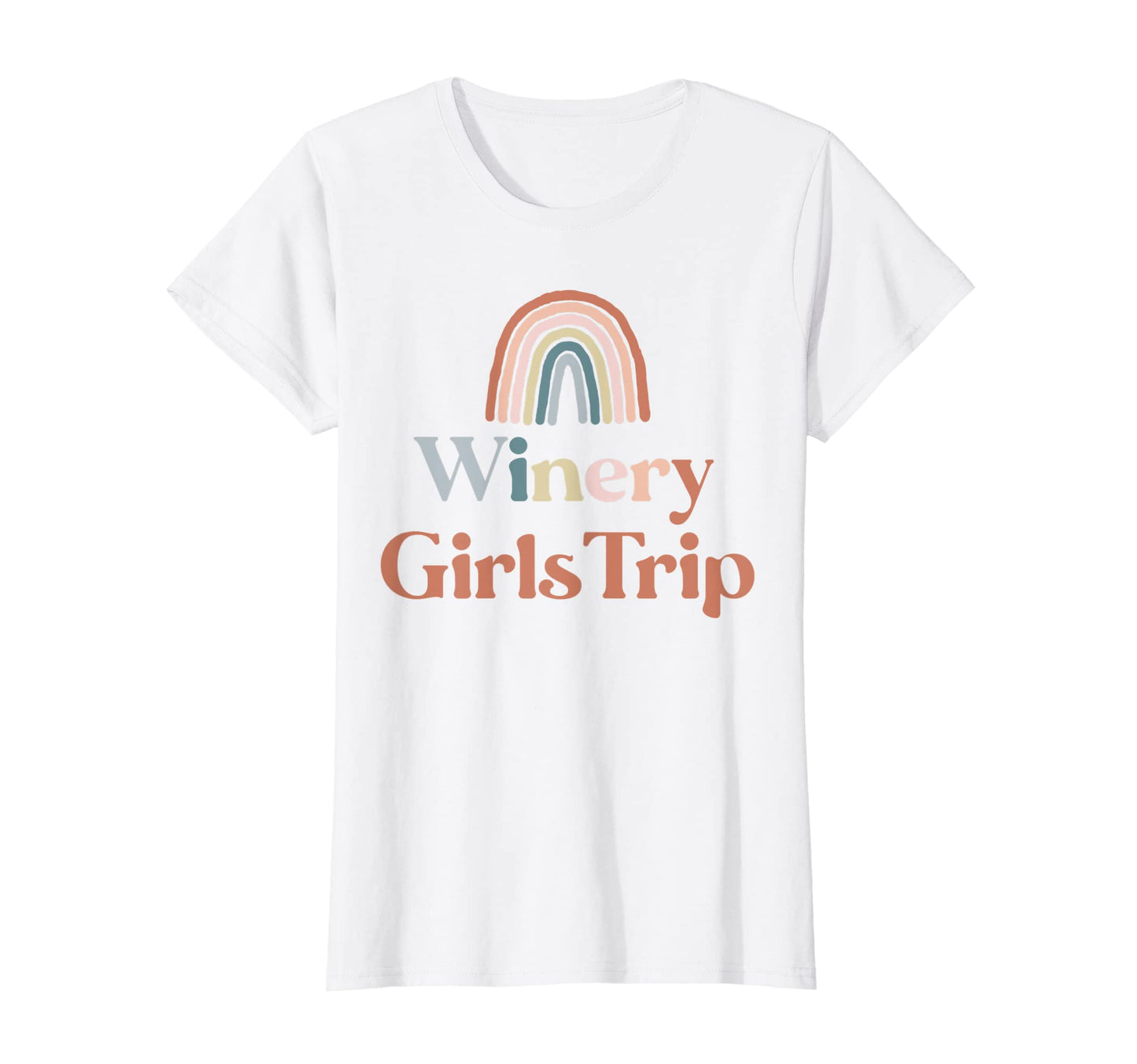 Womens Winery Trip Boho Rainbow Group T-Shirt - Graphic Print Unisex - T-Shirt, Sweatshirt, Hoodie