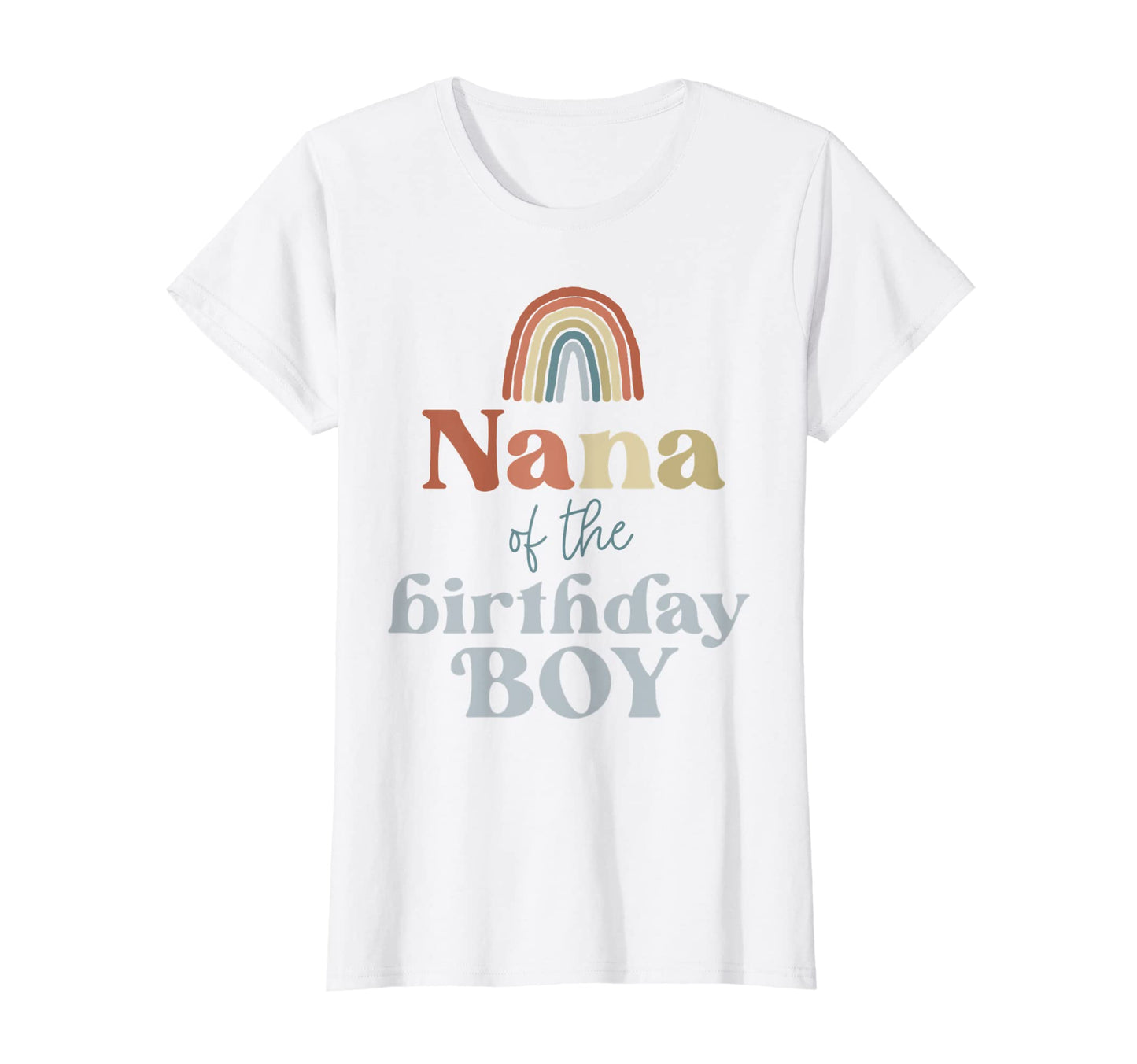 Womens Nana Birthday Boho Rainbow T-Shirt - Minimalist Print for Adults - T-Shirt, Sweatshirt, Hoodie