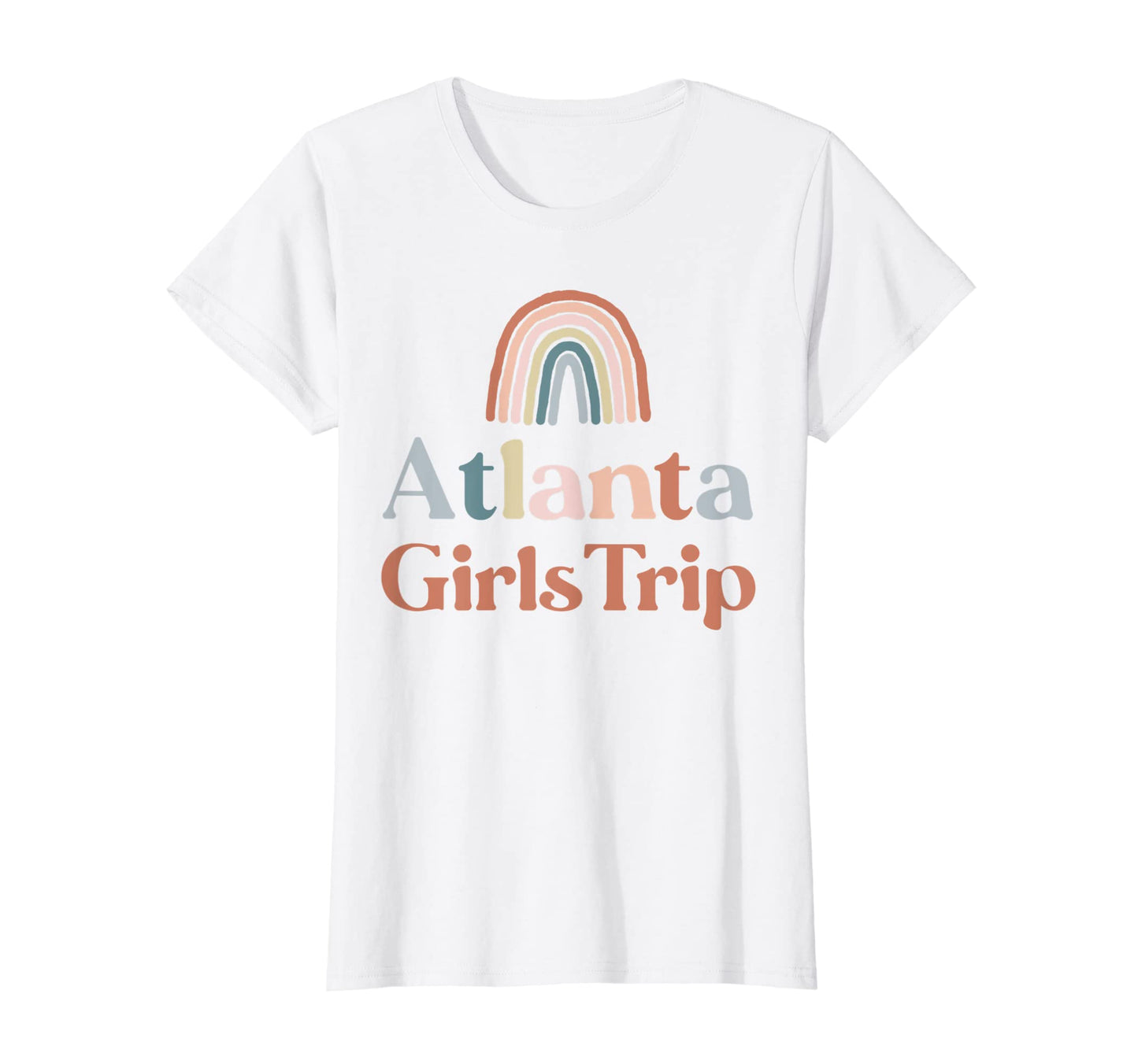 Womens Atlanta Trip Boho Rainbow T-Shirt - Fun Novelty Design for Adults - T-Shirt, Sweatshirt, Hoodie
