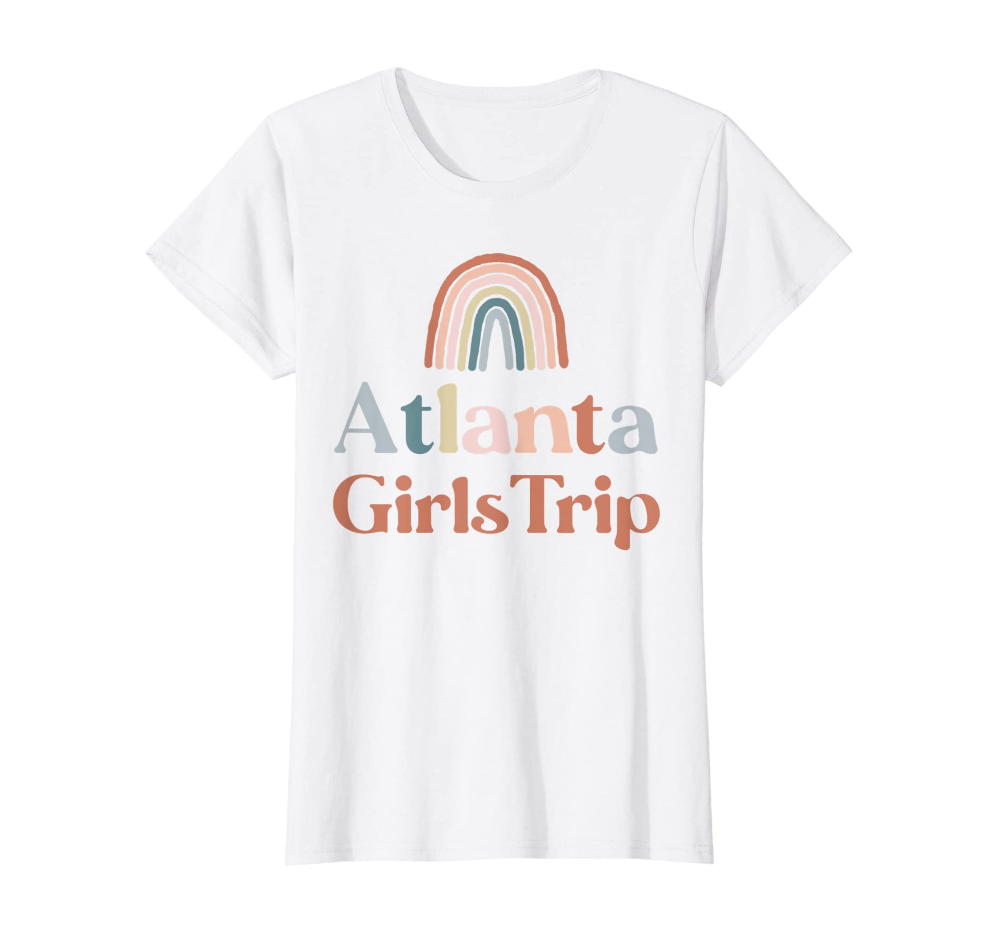Womens Atlanta Trip Boho Rainbow T-Shirt - Fun Novelty Design for Adults - T-Shirt, Sweatshirt, Hoodie