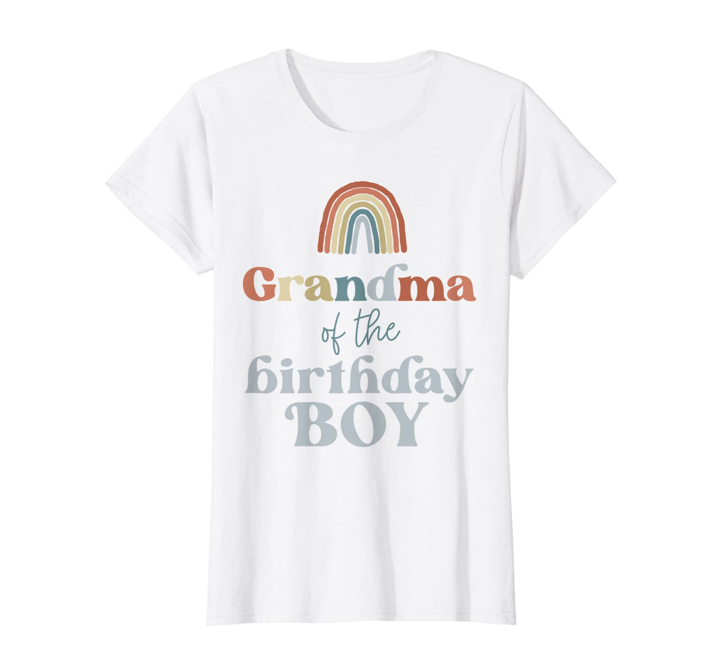 Womens Grandma Birthday Boho Rainbow T-Shirt - Custom Art Print Men Women - T-Shirt, Sweatshirt, Hoodie