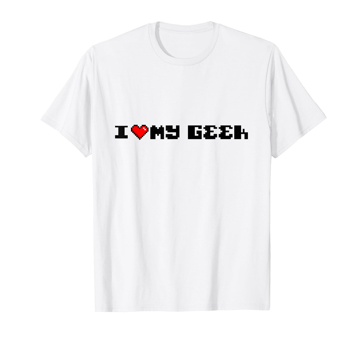 I Love My Geek 8 Bit Heart Boho Rainbow T-Shirt - Novelty Apparel Unisex - T-Shirt, Sweatshirt, Hoodie