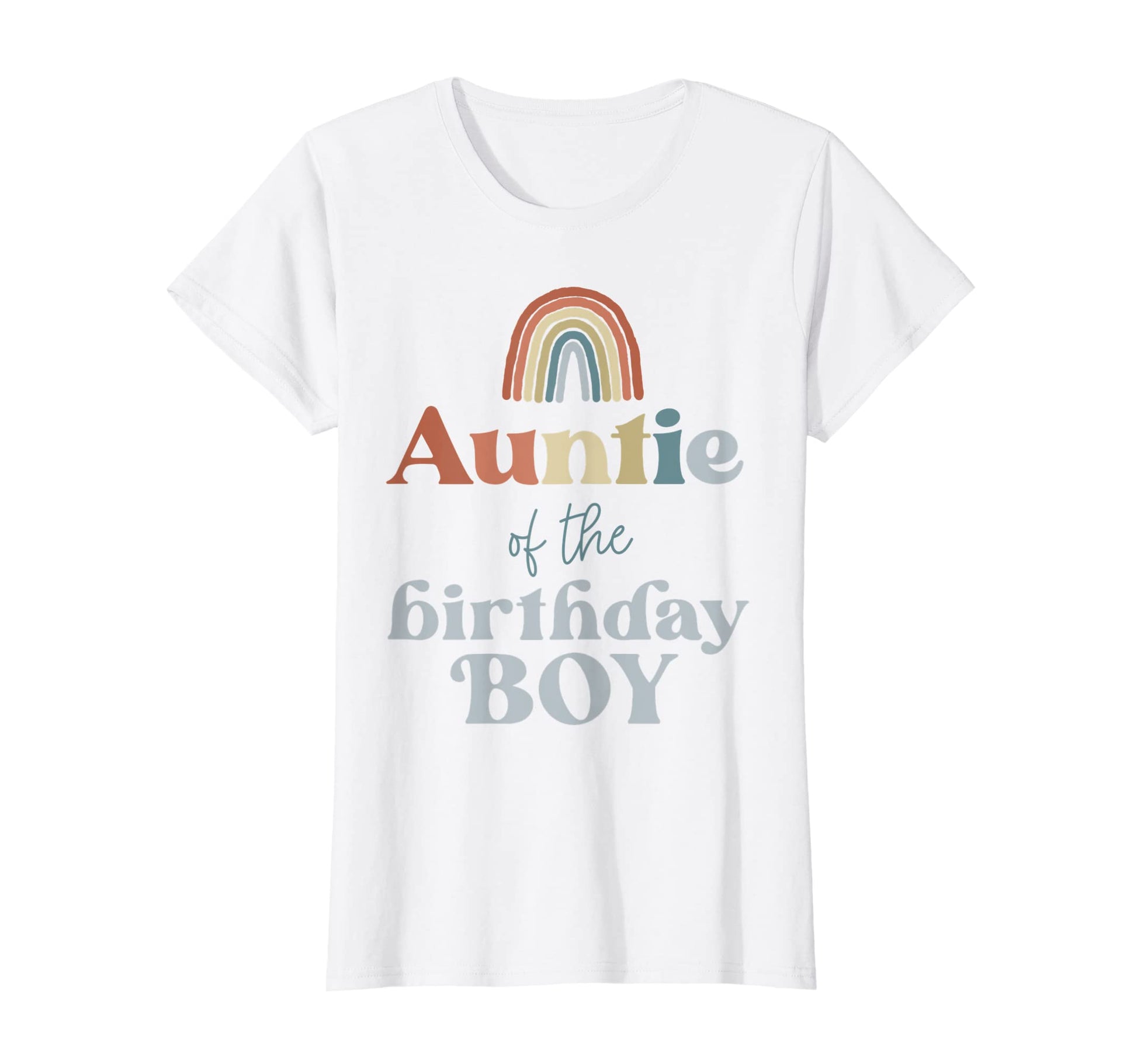 Womens Auntie Birthday Boho Rainbow T-Shirt - Fun Novelty Design Unisex - T-Shirt, Sweatshirt, Hoodie