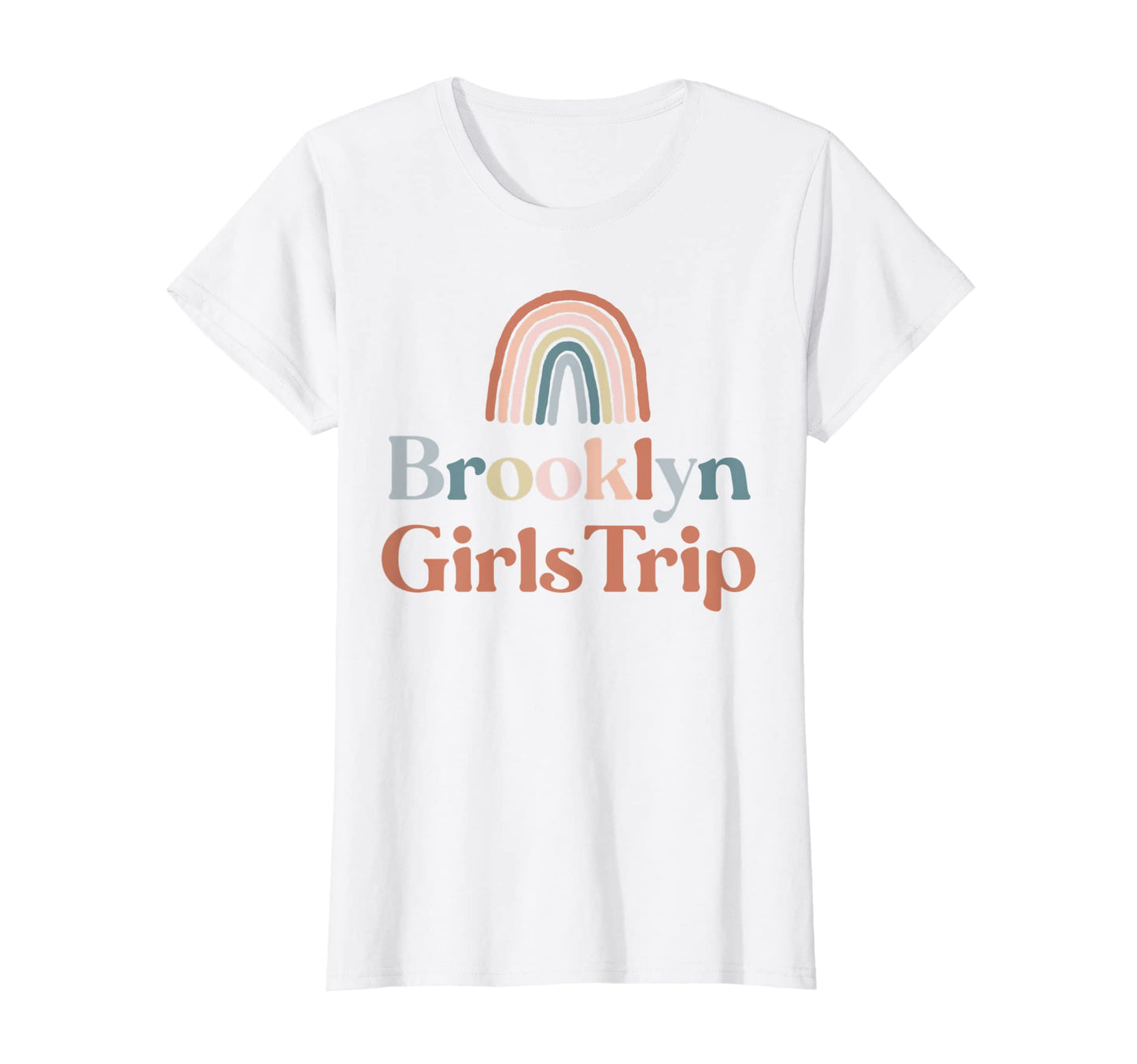 Womens Brooklyn Trip Boho Rainbow T-Shirt - Custom Art Print for Adults - T-Shirt, Sweatshirt, Hoodie