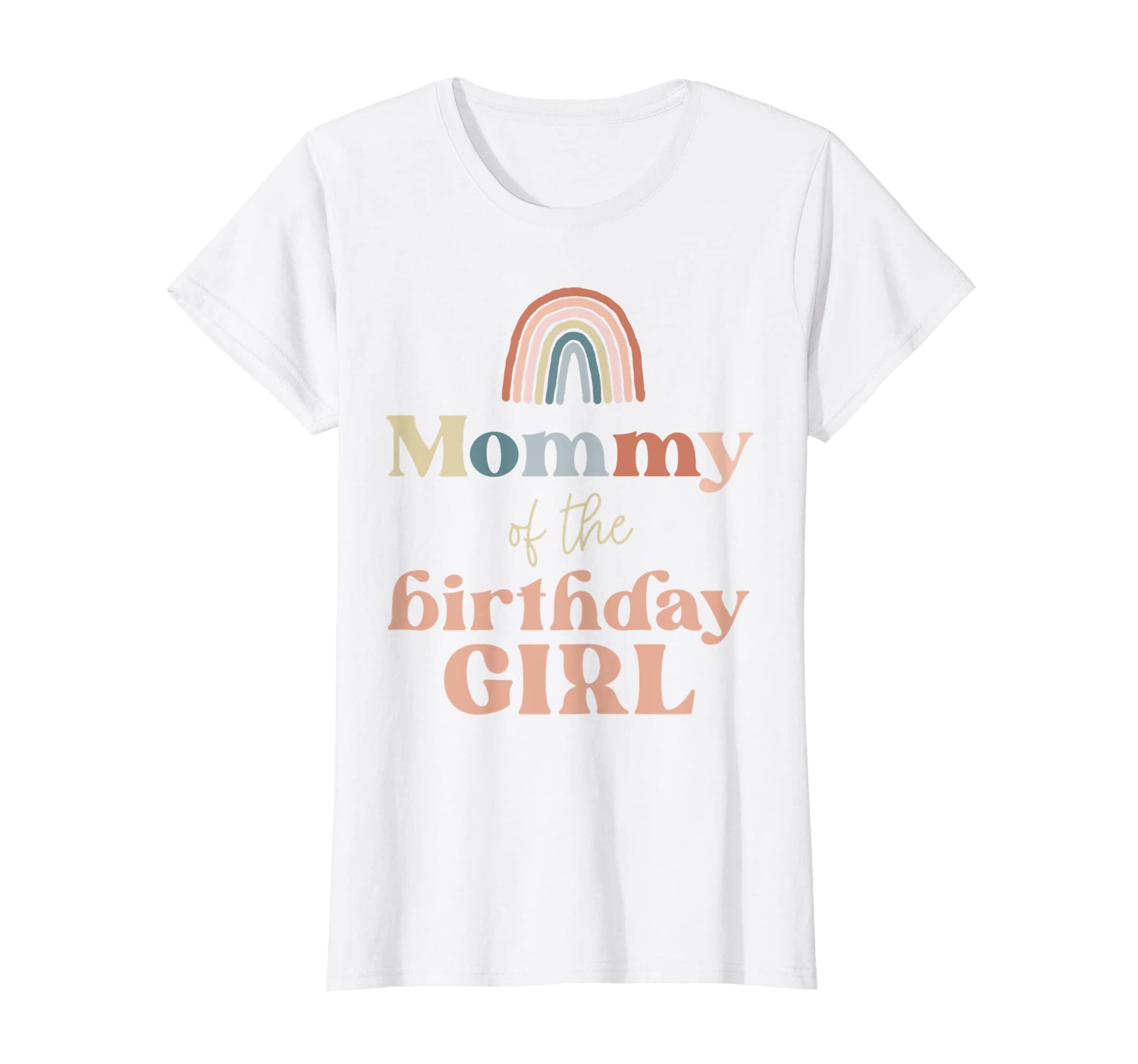 Womens Mommy Birthday Boho Rainbow T-Shirt - Fun Novelty Design Men Women - T-Shirt, Sweatshirt, Hoodie