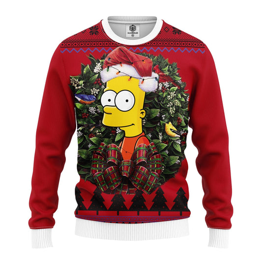 Bart Simpson The Simpson Noel Mc 3D Ugly Christmas Sweater - Holiday Gift product image