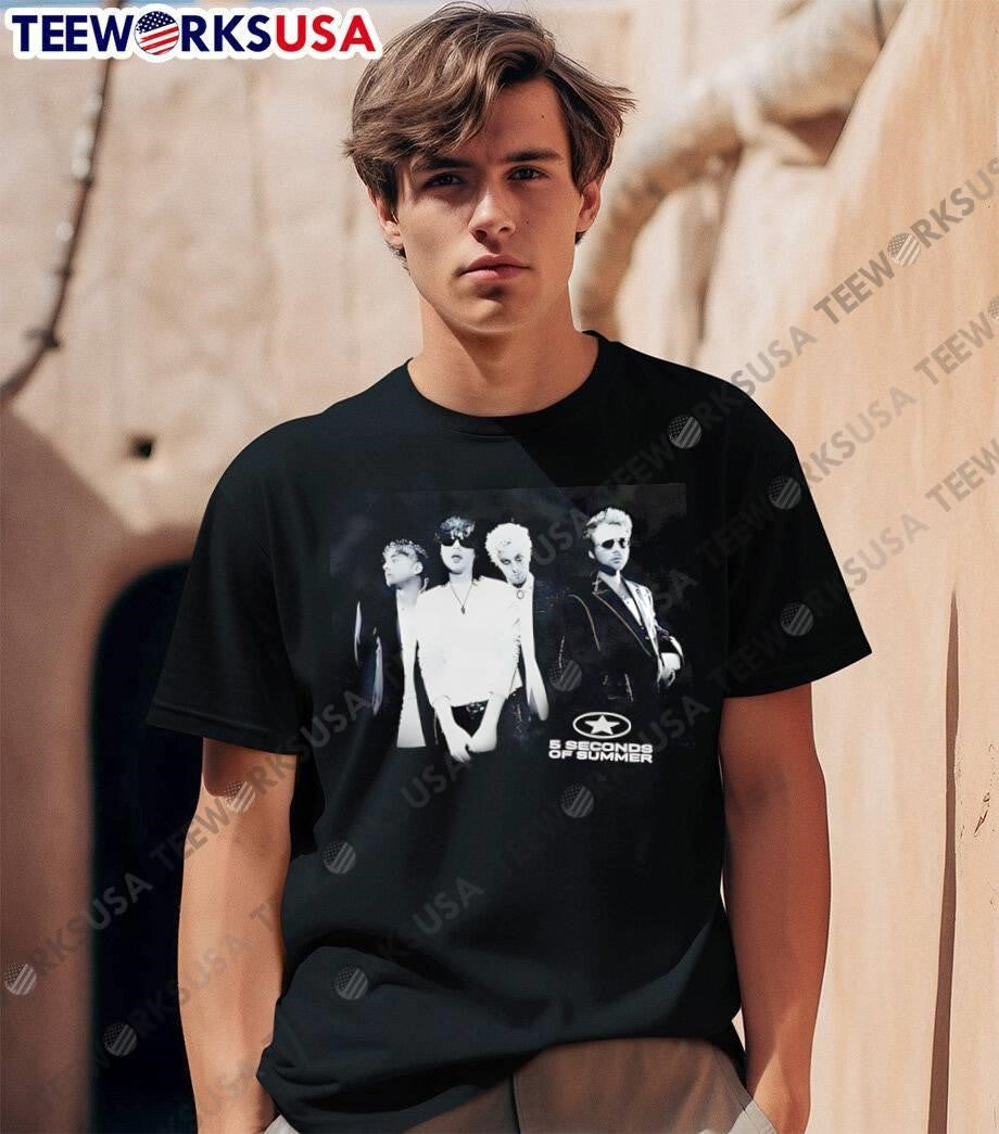 5sos 5 Seconds of Summer Band Members Standing - Adult & Kids T-Shirts, Sweatshirts & Hoodies apparel design preview 1