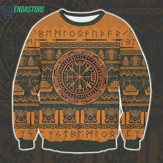 Viking norse mythology 3D Ugly Christmas Sweater - Holiday Gift product image