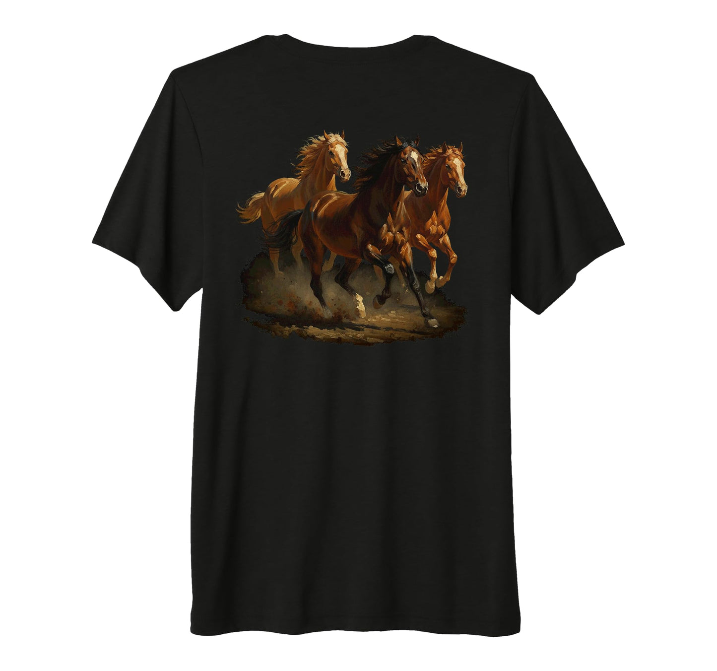 Wild Horse 80S 90S Western Grunge Tri Blend T-Shirt - Graphic Print Unisex - T-Shirt, Sweatshirt, Hoodie