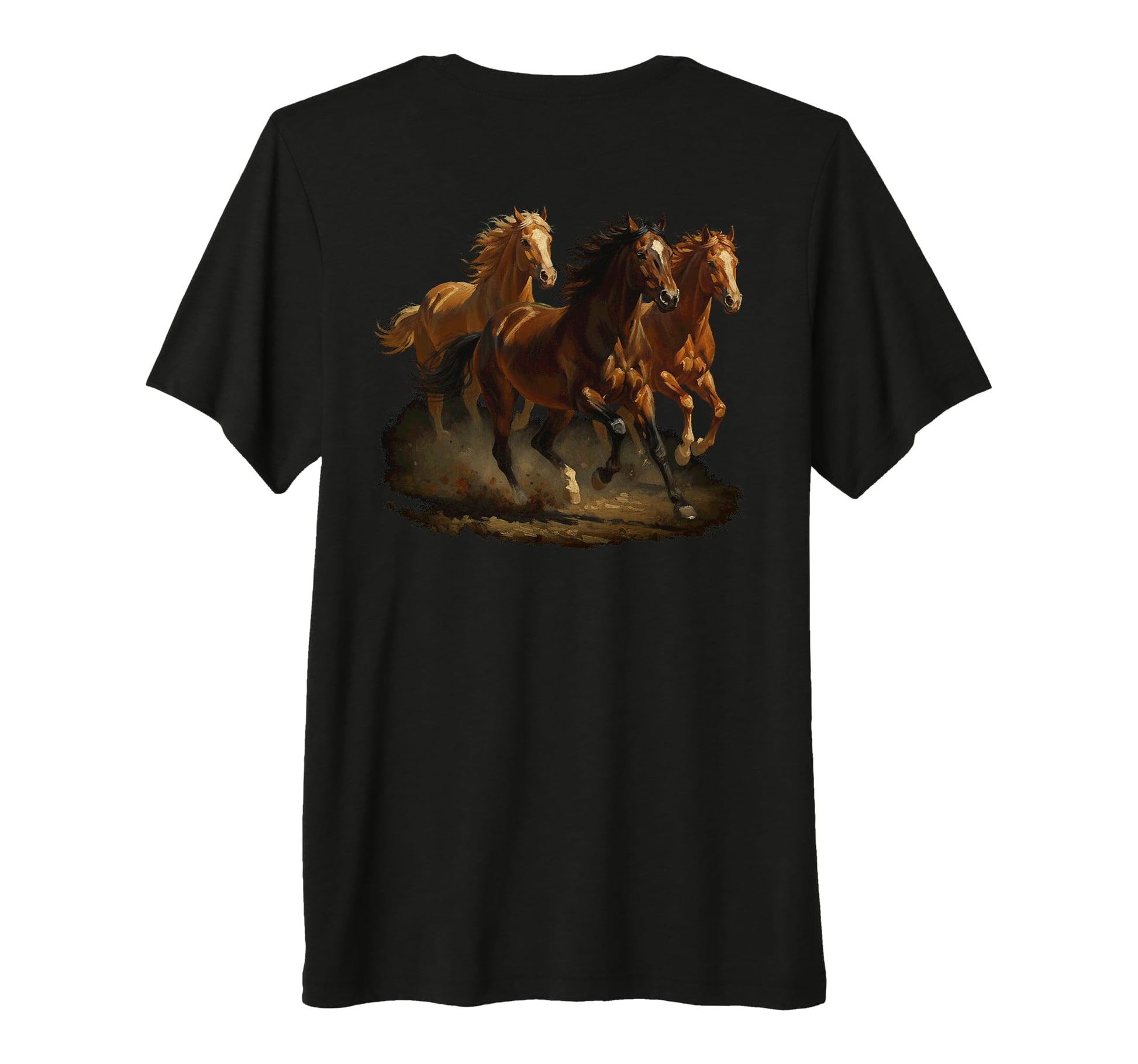 Wild Horse 80S 90S Western Grunge Tri Blend T-Shirt - Graphic Print Unisex - T-Shirt, Sweatshirt, Hoodie