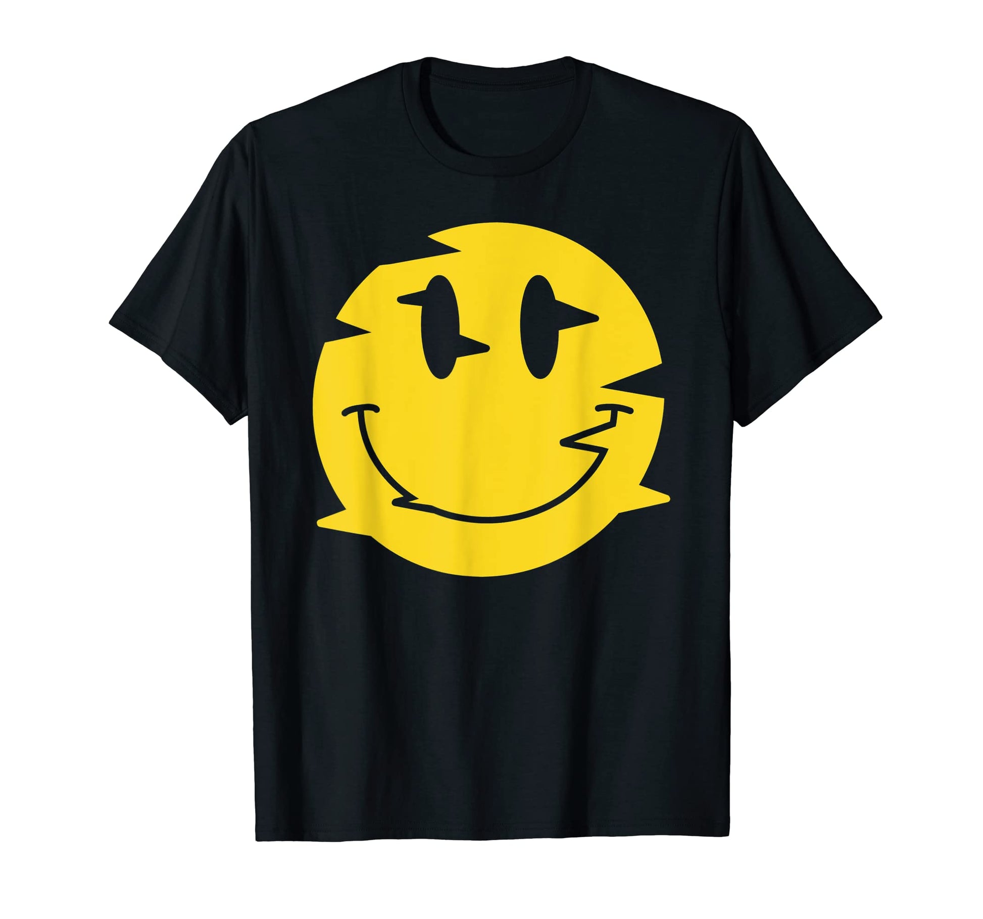 Distorted Glitch Smile Funny Smiling T-Shirt - Custom Art Print Unisex - T-Shirt, Sweatshirt, Hoodie