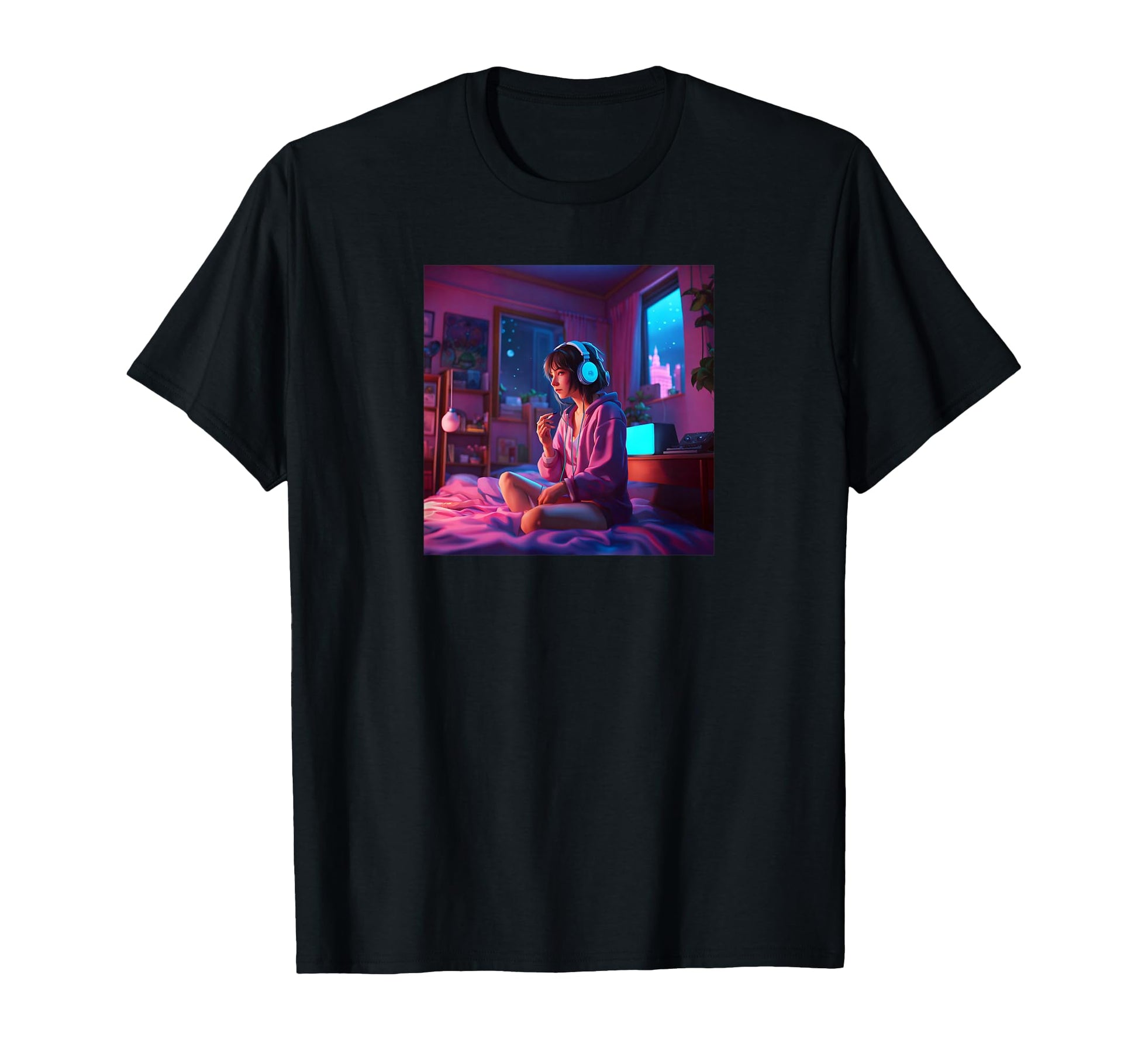 Anime Gamer Music Vaporwave Aesthetic T-Shirt - Novelty Apparel Unisex - T-Shirt, Sweatshirt, Hoodie
