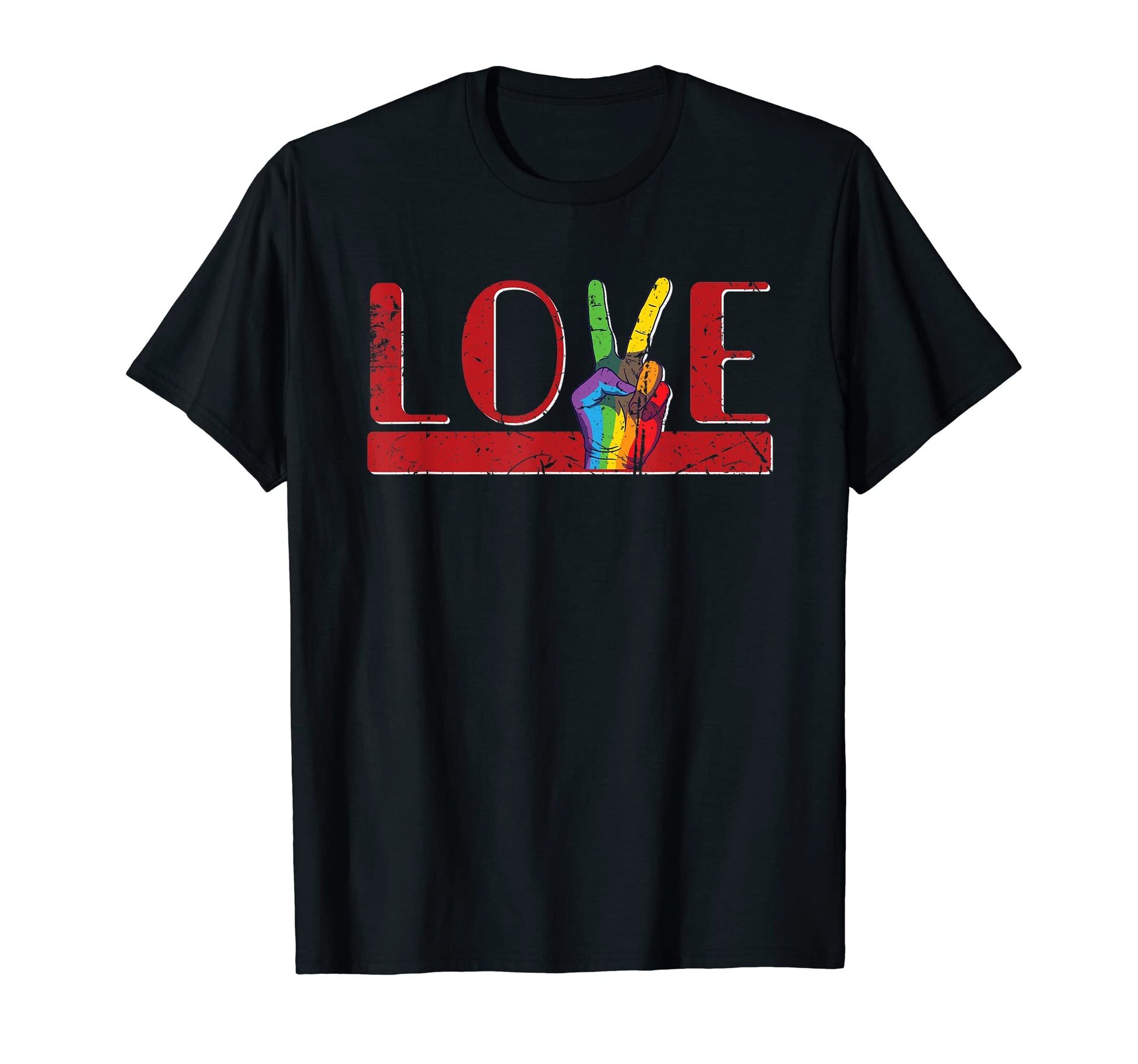 Peace And Love Gay Pride T-Shirt - Fun Novelty Design Men Women - T-Shirt, Sweatshirt, Hoodie