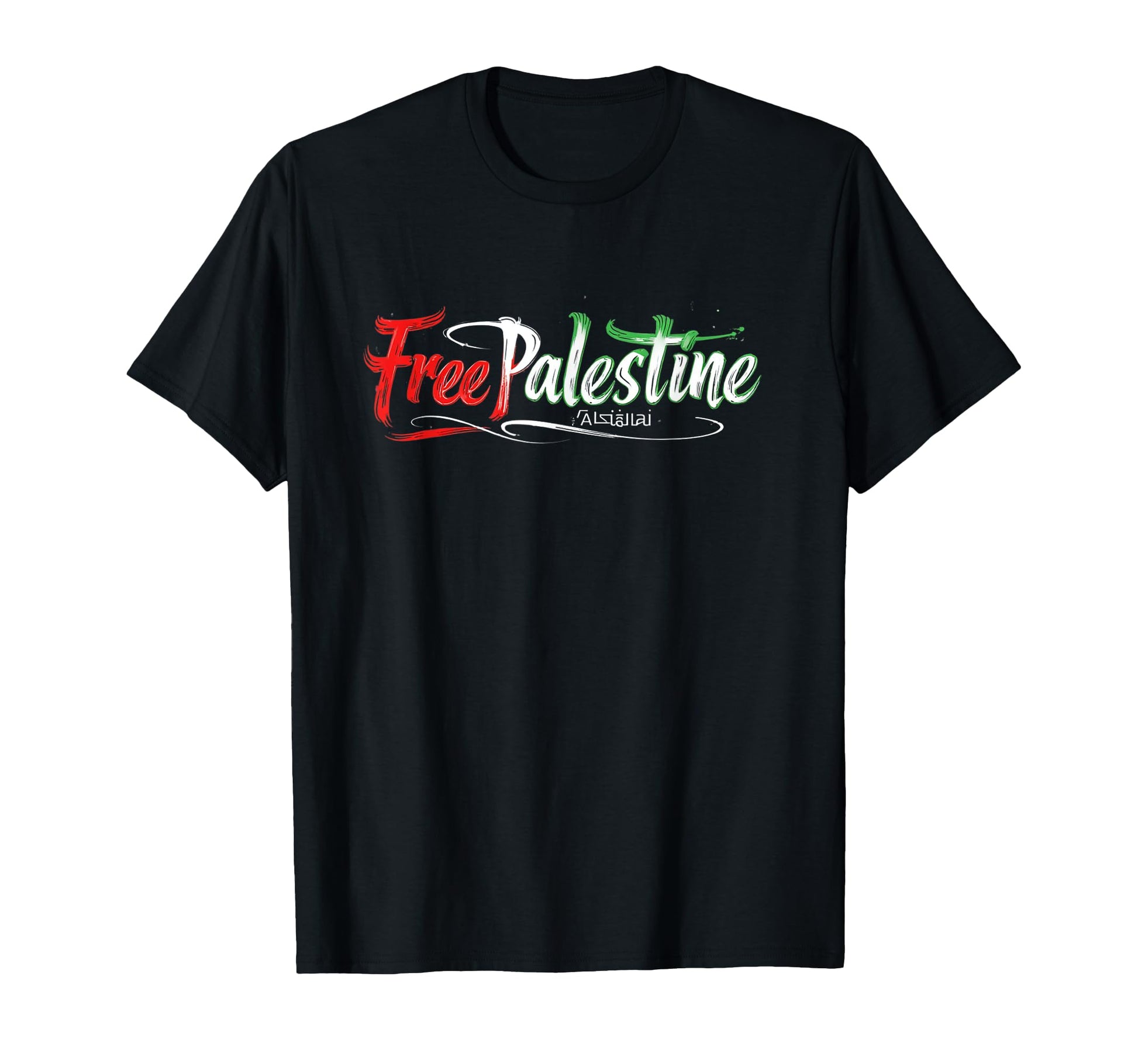 Palestine Typography Flag Colors T-Shirt - Graphic Print Unisex - T-Shirt, Sweatshirt, Hoodie
