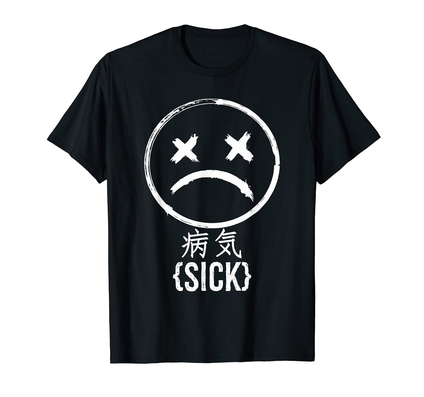 Punk Goth Sick Face Aesthetic T-Shirt - Casual Everyday Wear Men Women - T-Shirt, Sweatshirt, Hoodie