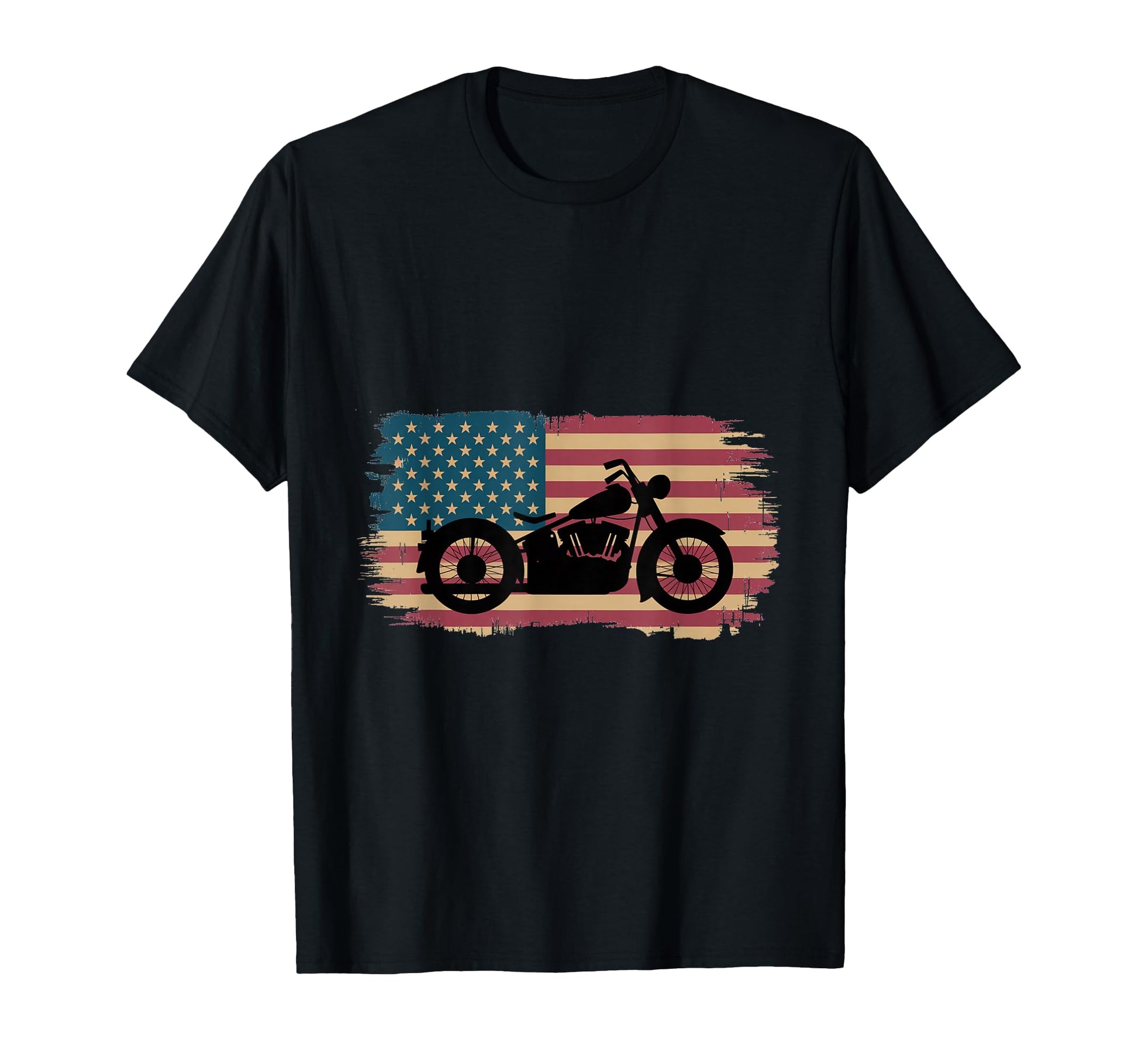 American Flag Motorcycle T-Shirt - Fun Novelty Design Men Women - T-Shirt, Sweatshirt, Hoodie