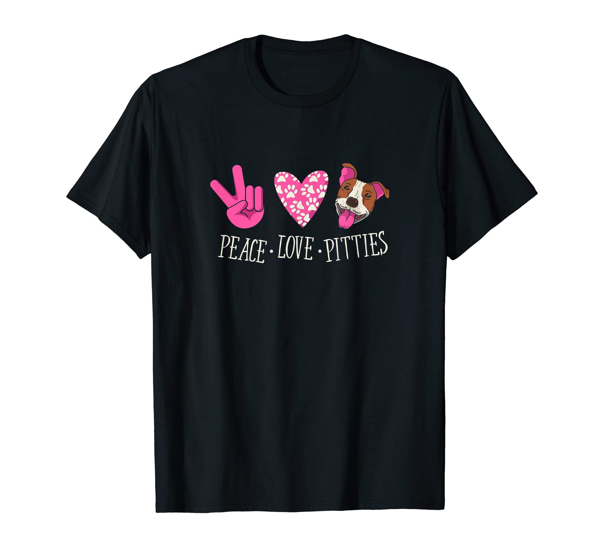 Dog Owners Dogs Peace Love Pitties T-Shirt - Trendy Graphic Men Women - T-Shirt, Sweatshirt, Hoodie