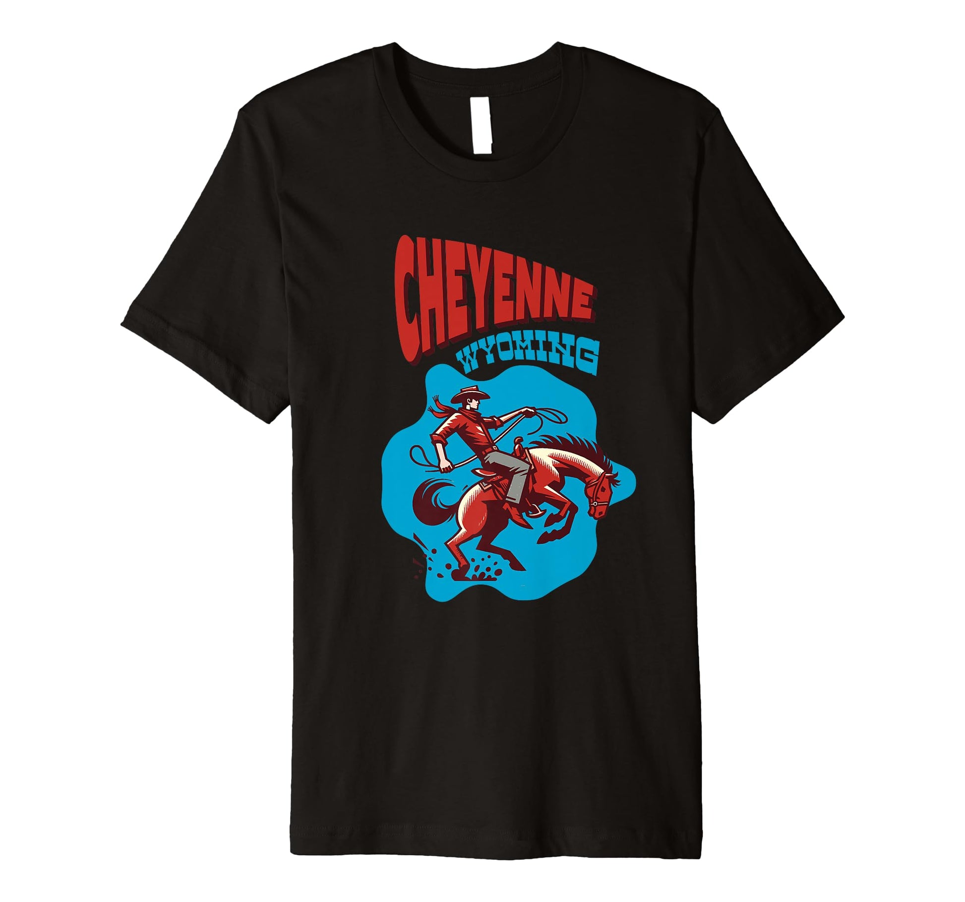 Cheyenne Wyoming Cowboy T-Shirt - Minimalist Print Unisex - T-Shirt, Sweatshirt, Hoodie