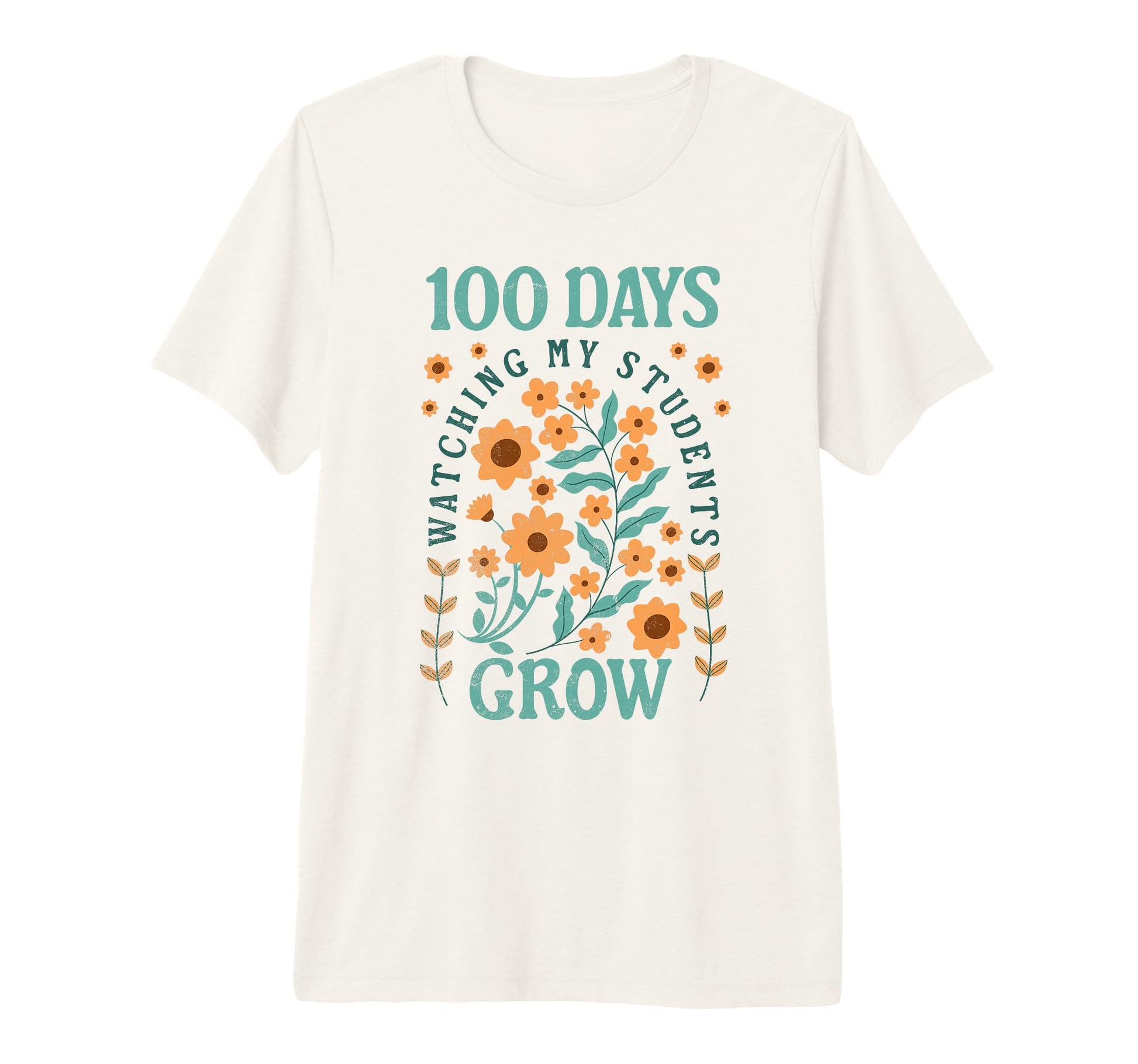 100 Days School Teacher Growing Boho T-Shirt - Casual Everyday Wear Unisex - T-Shirt, Sweatshirt, Hoodie