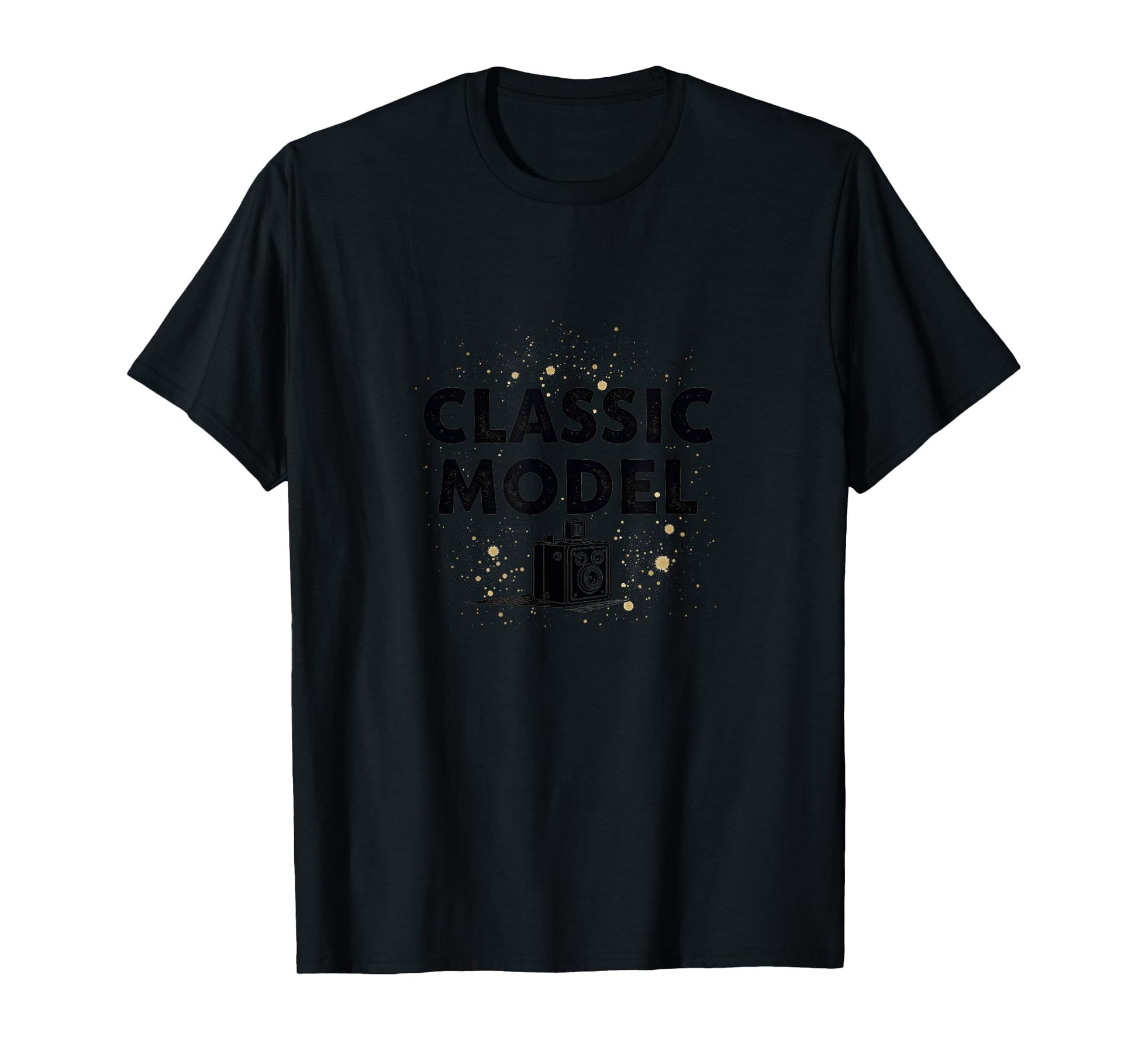 Model 1900S Camera Nostalgia Black T-Shirt - Fun Novelty Design Men Women - T-Shirt, Sweatshirt, Hoodie