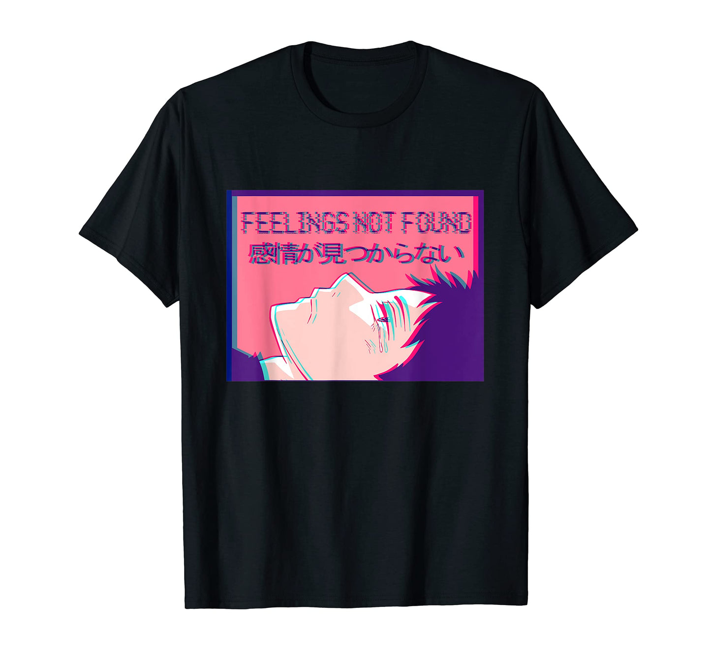 Feelings Not Found Sad Emo Anime T-Shirt - Fun Novelty Design for Adults - T-Shirt, Sweatshirt, Hoodie