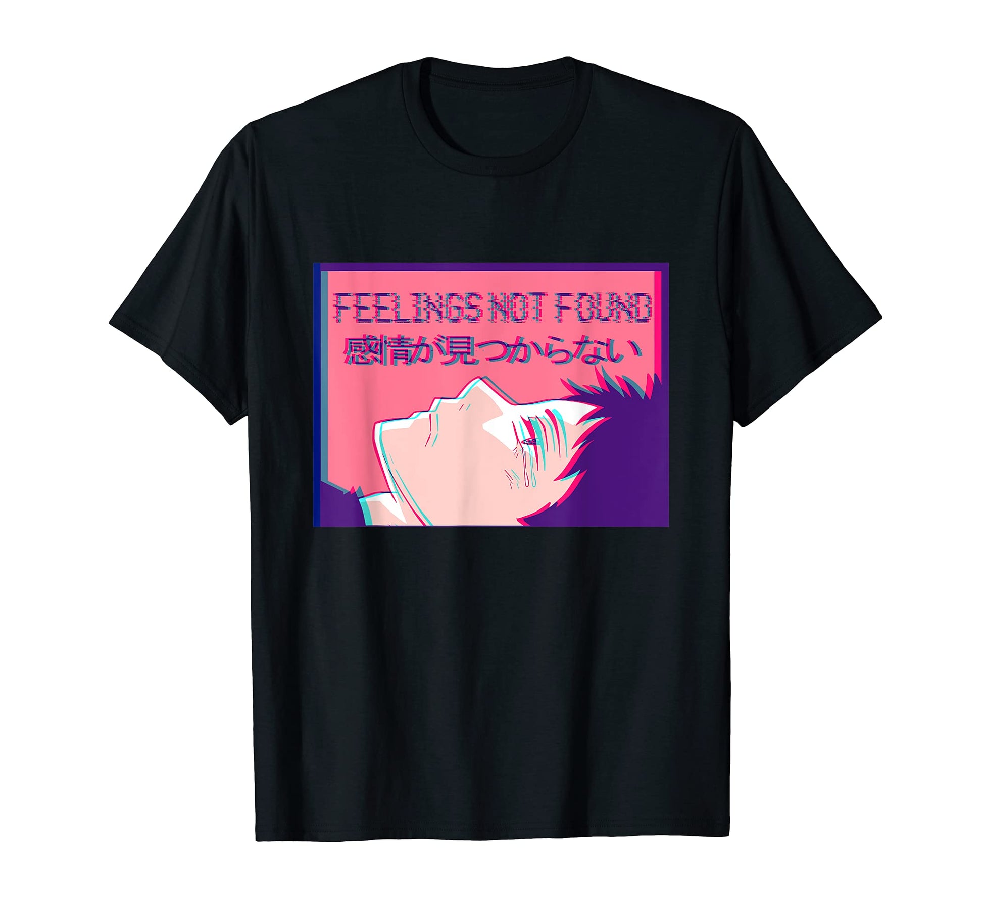 Feelings Not Found Sad Emo Anime T-Shirt - Fun Novelty Design for Adults - T-Shirt, Sweatshirt, Hoodie