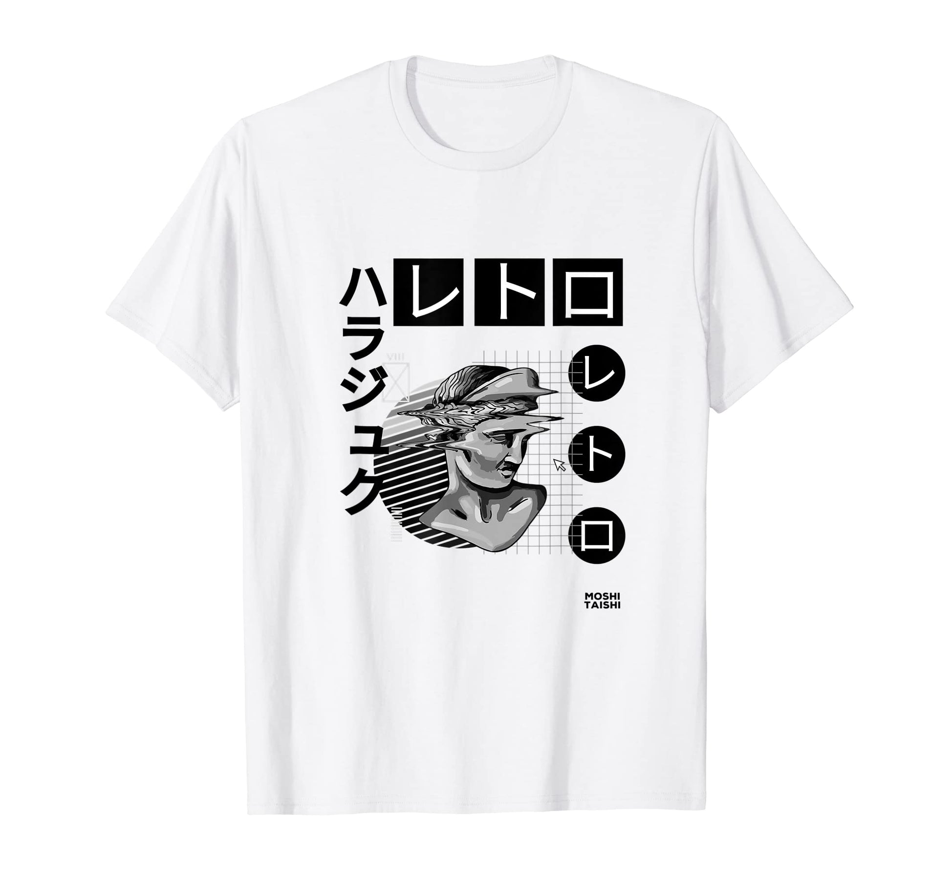 Vaporwave Statue Aesthetic Art T-Shirt - Minimalist Print for Adults - T-Shirt, Sweatshirt, Hoodie