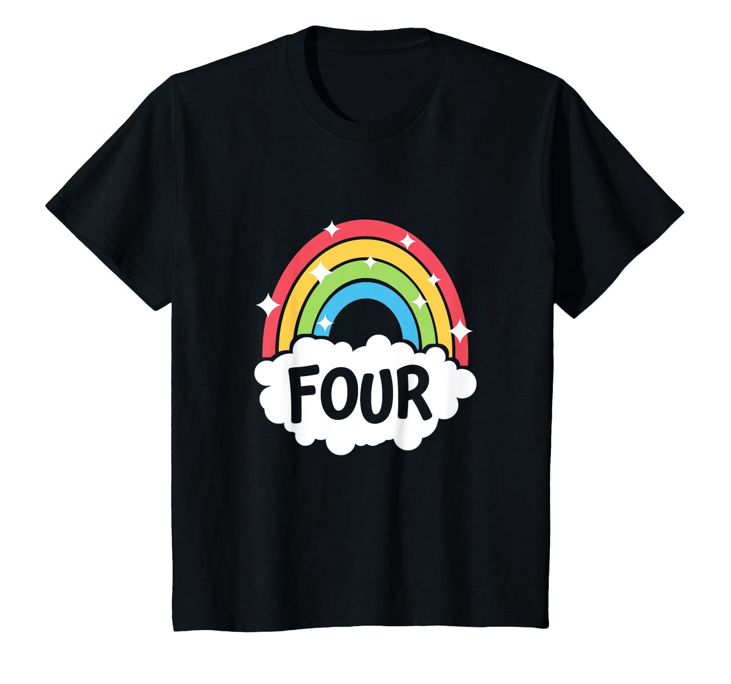 4 Year Old Rainbow 4Th Birthday T-Shirt - Trendy Graphic for Adults - T-Shirt, Sweatshirt, Hoodie