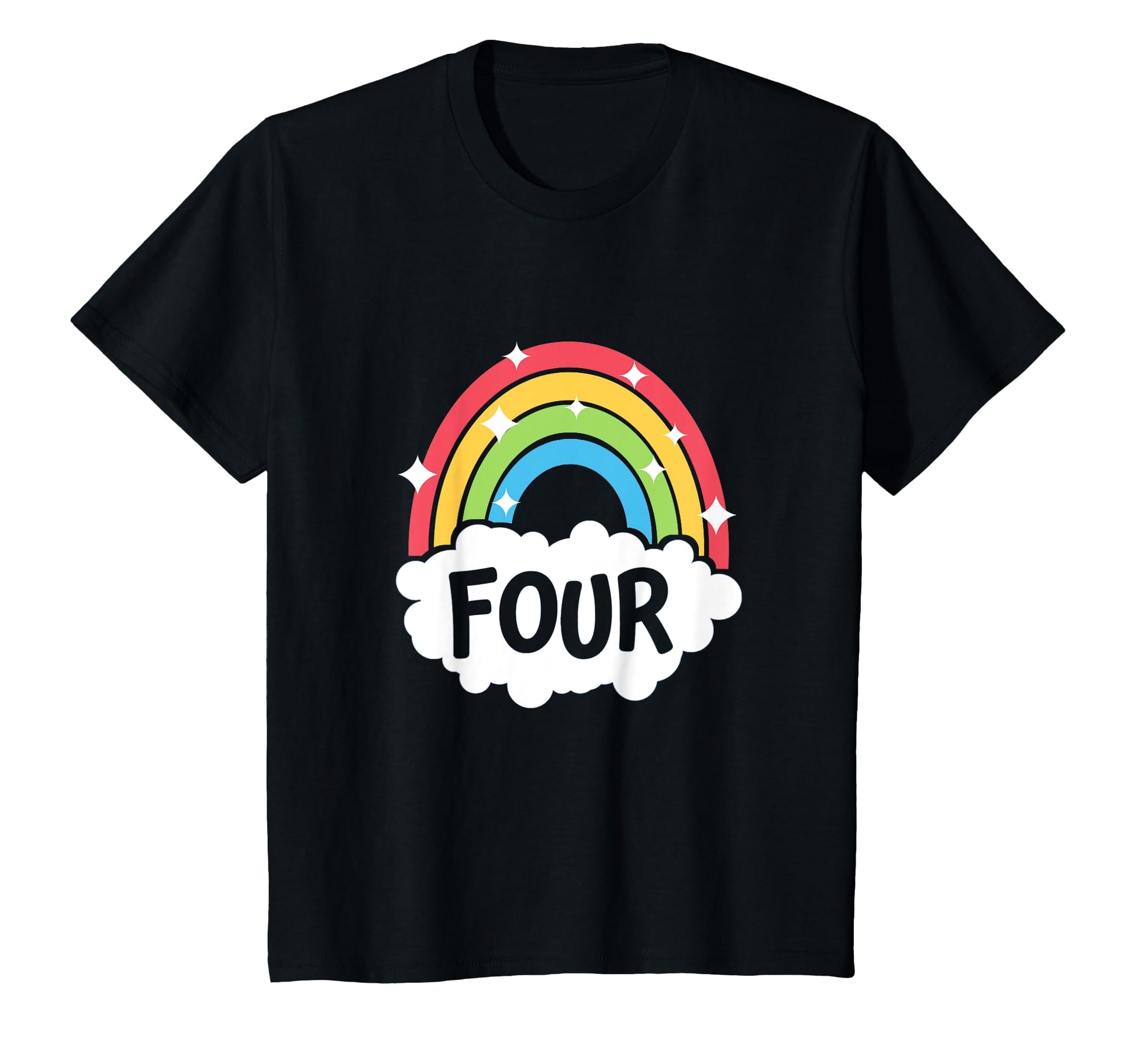 4 Year Old Rainbow 4Th Birthday T-Shirt - Trendy Graphic for Adults - T-Shirt, Sweatshirt, Hoodie