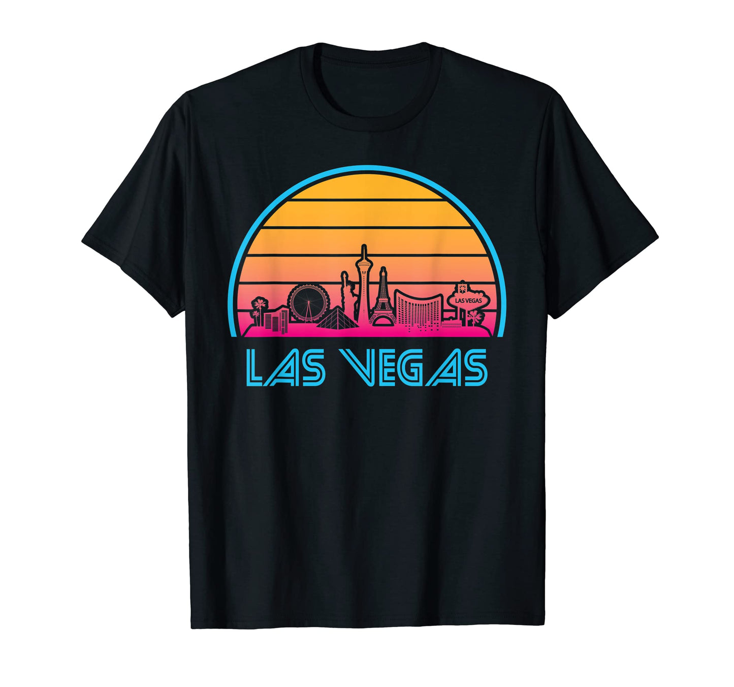 Las Vegas Nevada Skyline City Sunset T-Shirt - Aesthetic Graphic Unisex - T-Shirt, Sweatshirt, Hoodie