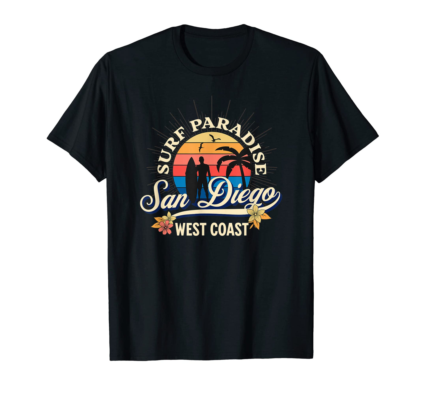 Surf San Diego Surfing West T-Shirt - Casual Everyday Wear for Adults - T-Shirt, Sweatshirt, Hoodie