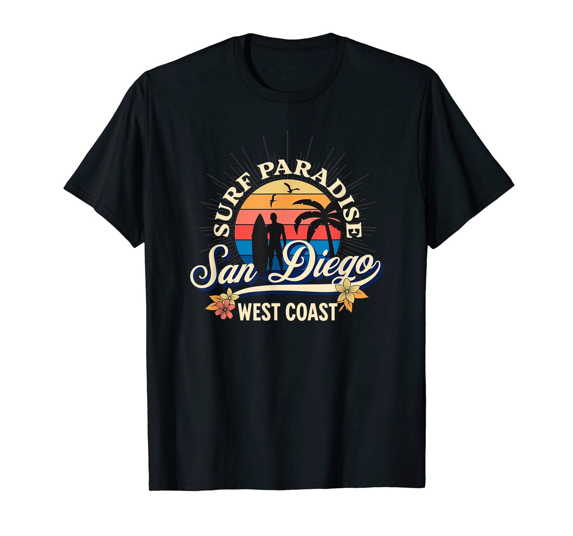 Surf San Diego Surfing West T-Shirt - Casual Everyday Wear for Adults - T-Shirt, Sweatshirt, Hoodie