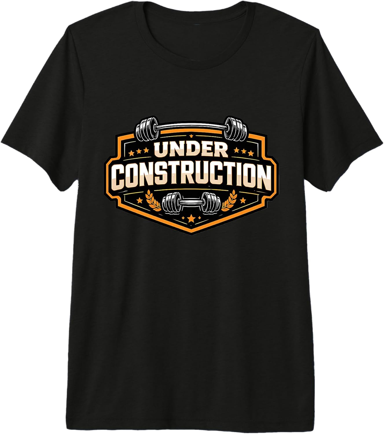 Under Construction Gym Workout Merch - Adult & Kids T-Shirts, Sweatshirts & Hoodies apparel design preview 1