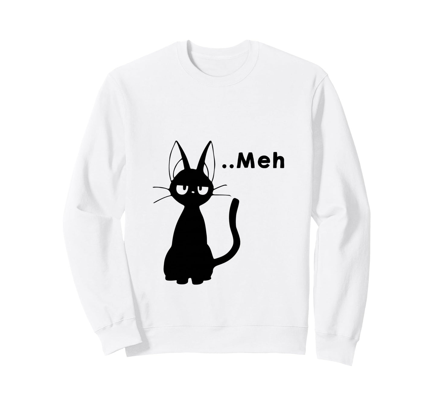 Funny Anime Cat Meme 90S Japanese Sweatshirt - Custom Art Print Men Women - T-Shirt, Sweatshirt, Hoodie