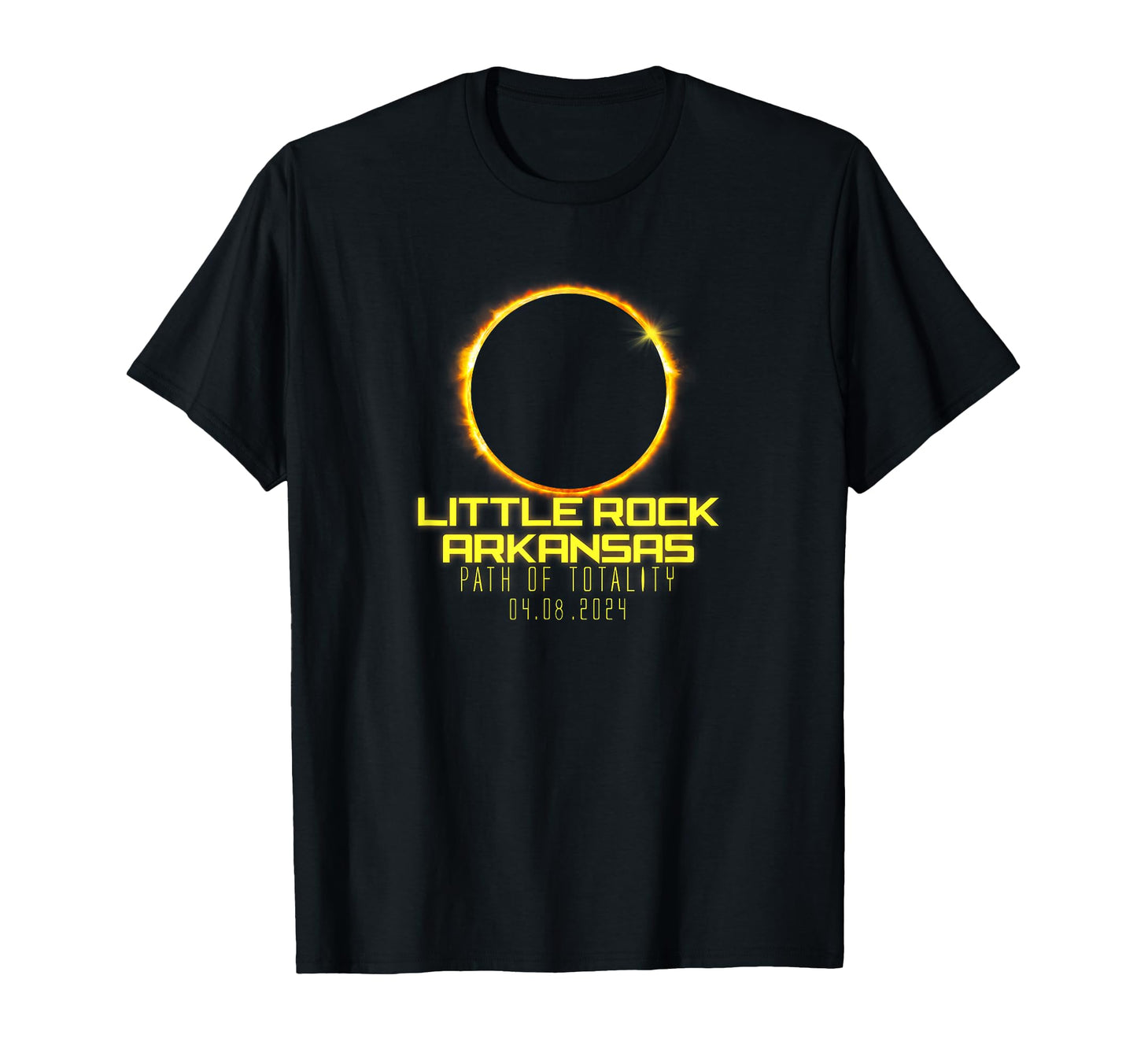 Little Rock Arkansas Path Totality T-Shirt - Novelty Apparel for Adults - T-Shirt, Sweatshirt, Hoodie