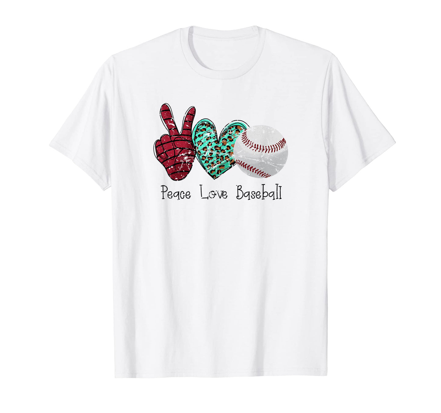 Funny Baseball Mom Peace Love Baseball T-Shirt - Aesthetic Graphic Unisex - T-Shirt, Sweatshirt, Hoodie
