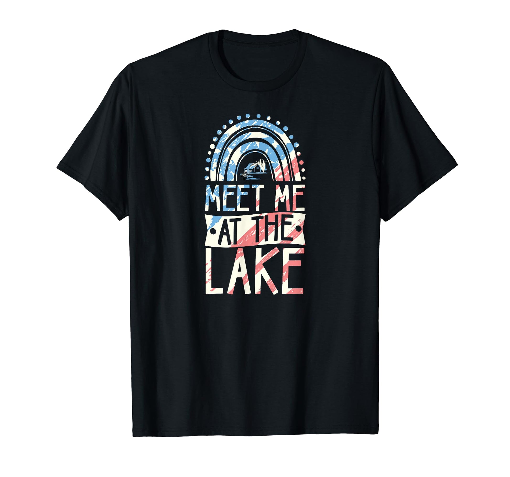 Meet Me Lake Boho Bohemian Rainbow T-Shirt - Novelty Apparel for Adults - T-Shirt, Sweatshirt, Hoodie