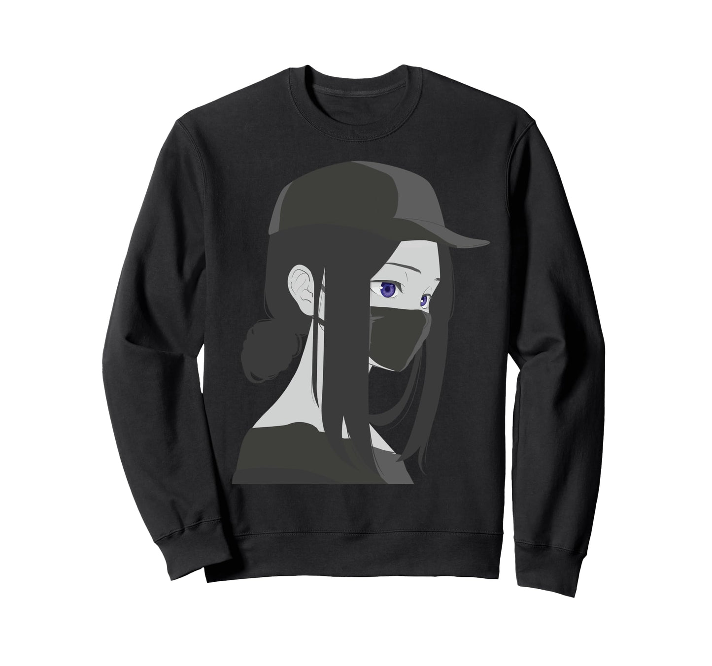 Mask Japanese Aesthetic Vaporwave Sweatshirt - Novelty Apparel for Adults - T-Shirt, Sweatshirt, Hoodie