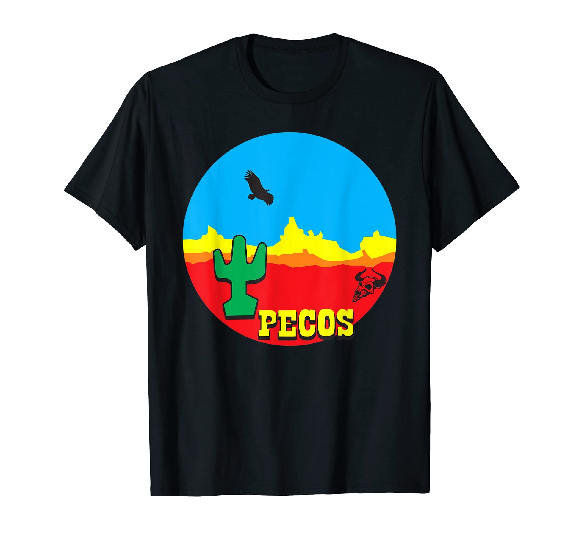 Pecos Texas Desert Western Landscape T-Shirt - Fun Novelty Design Unisex - T-Shirt, Sweatshirt, Hoodie