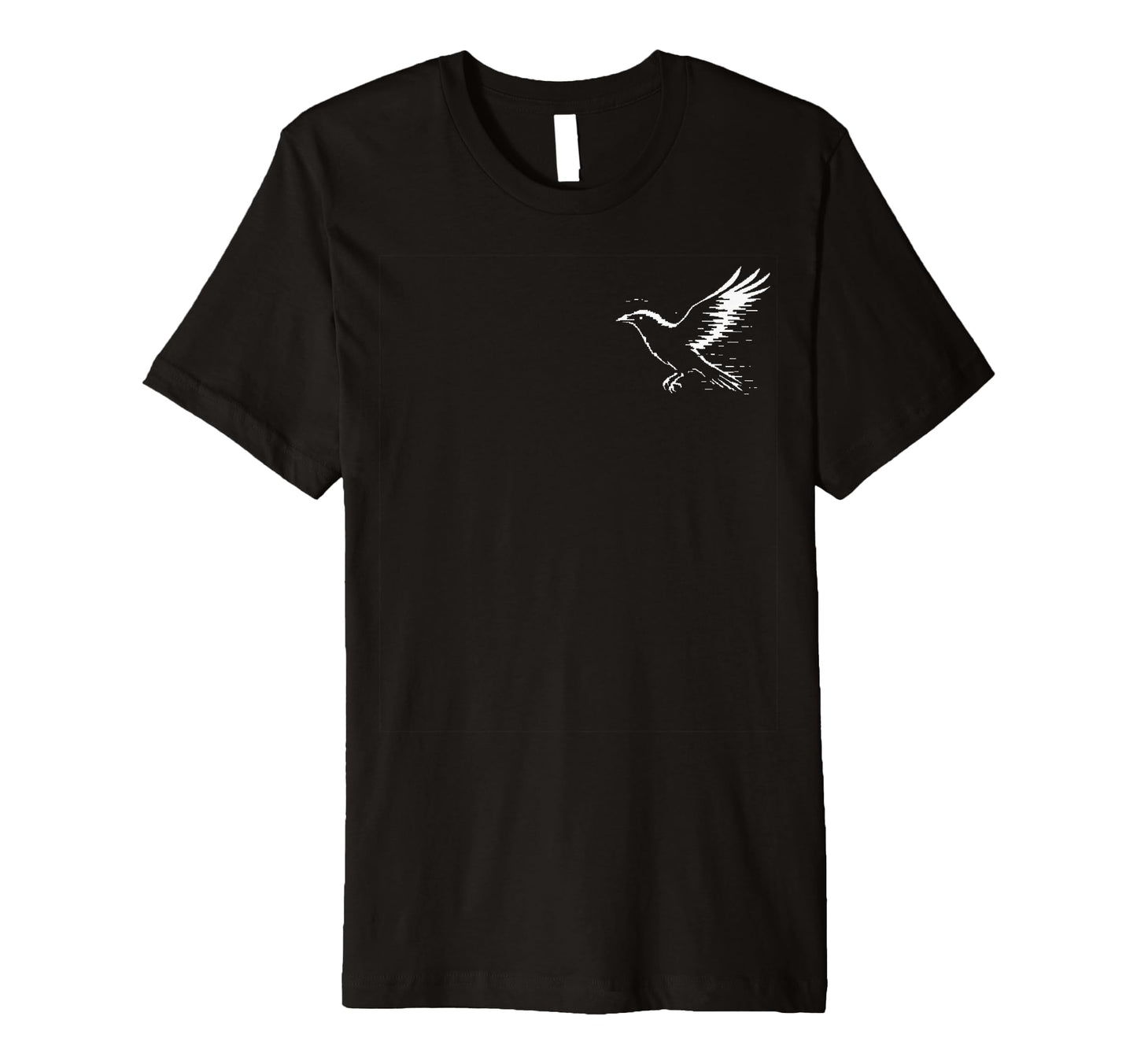 Raven Glitch Cyber Pocket Vaporwave T-Shirt - Streetwear Style for Adults - T-Shirt, Sweatshirt, Hoodie