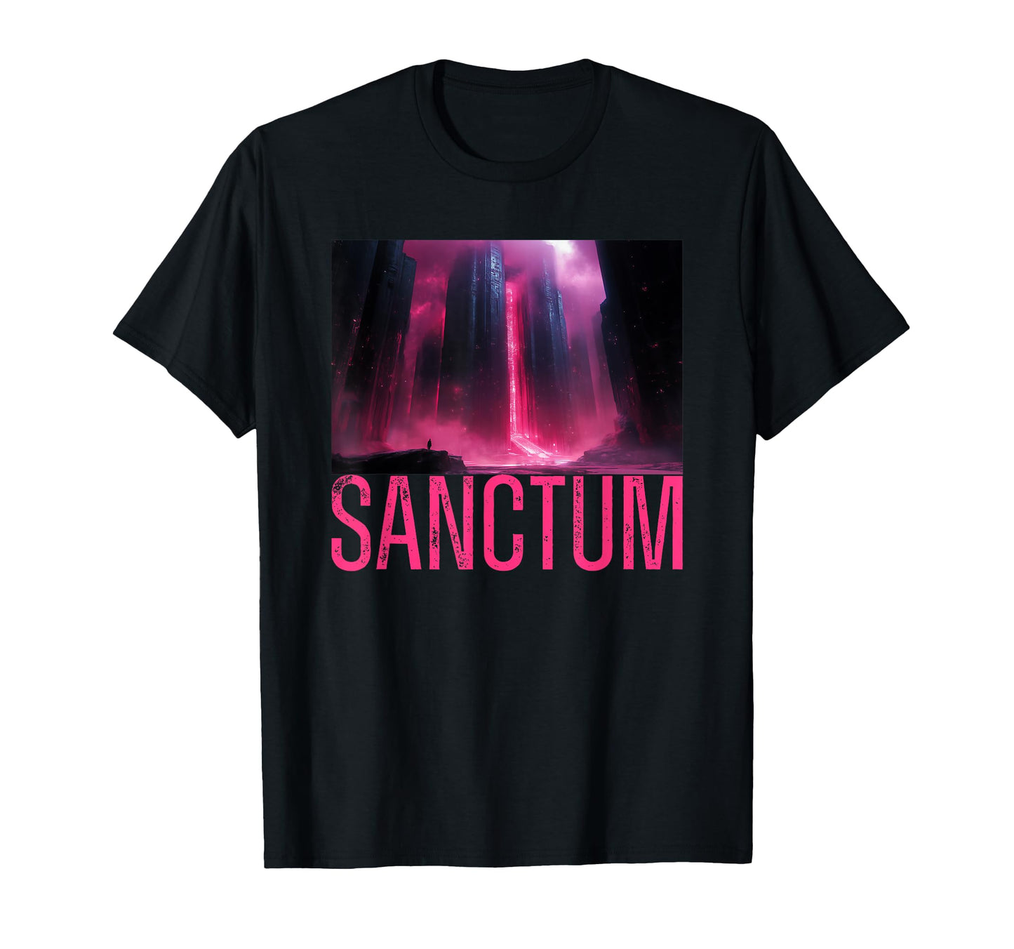 Dystopian Cityscape Vaporwave T-Shirt - Unique Graphic Men Women - T-Shirt, Sweatshirt, Hoodie