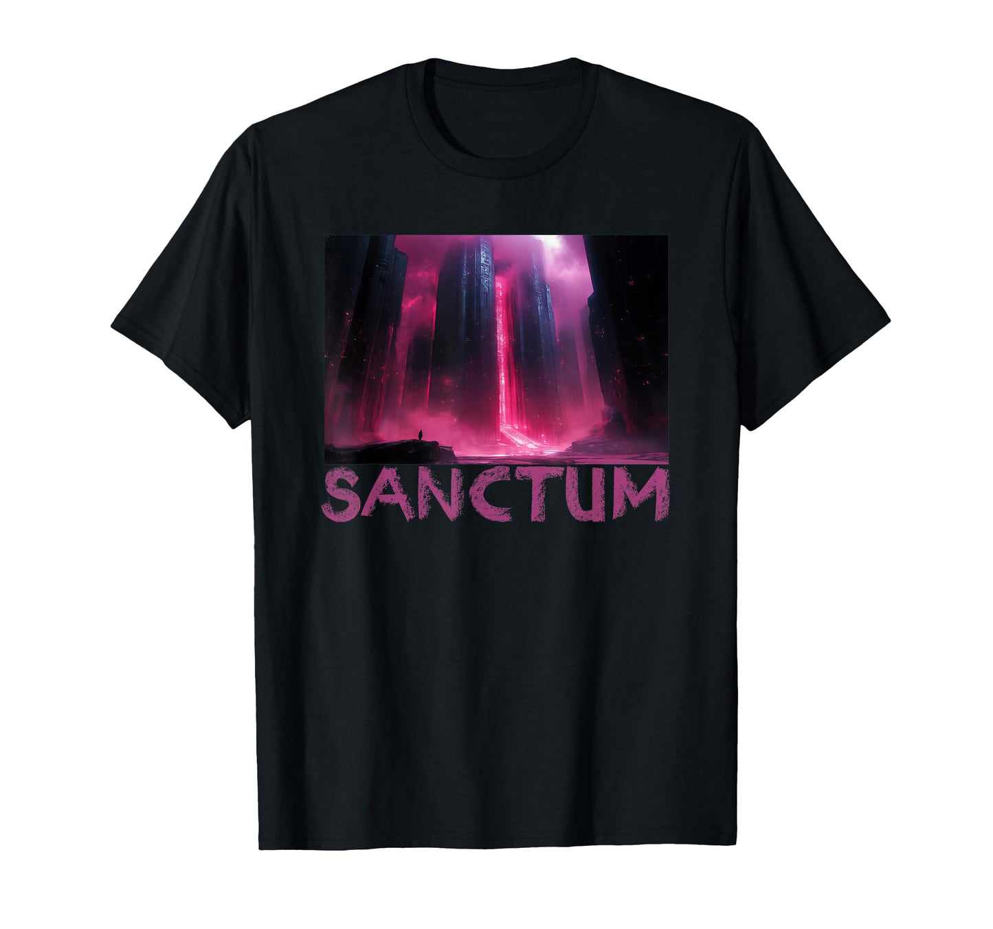 Dystopian Cityscape Vaporwave T-Shirt - Unique Graphic for Adults - T-Shirt, Sweatshirt, Hoodie