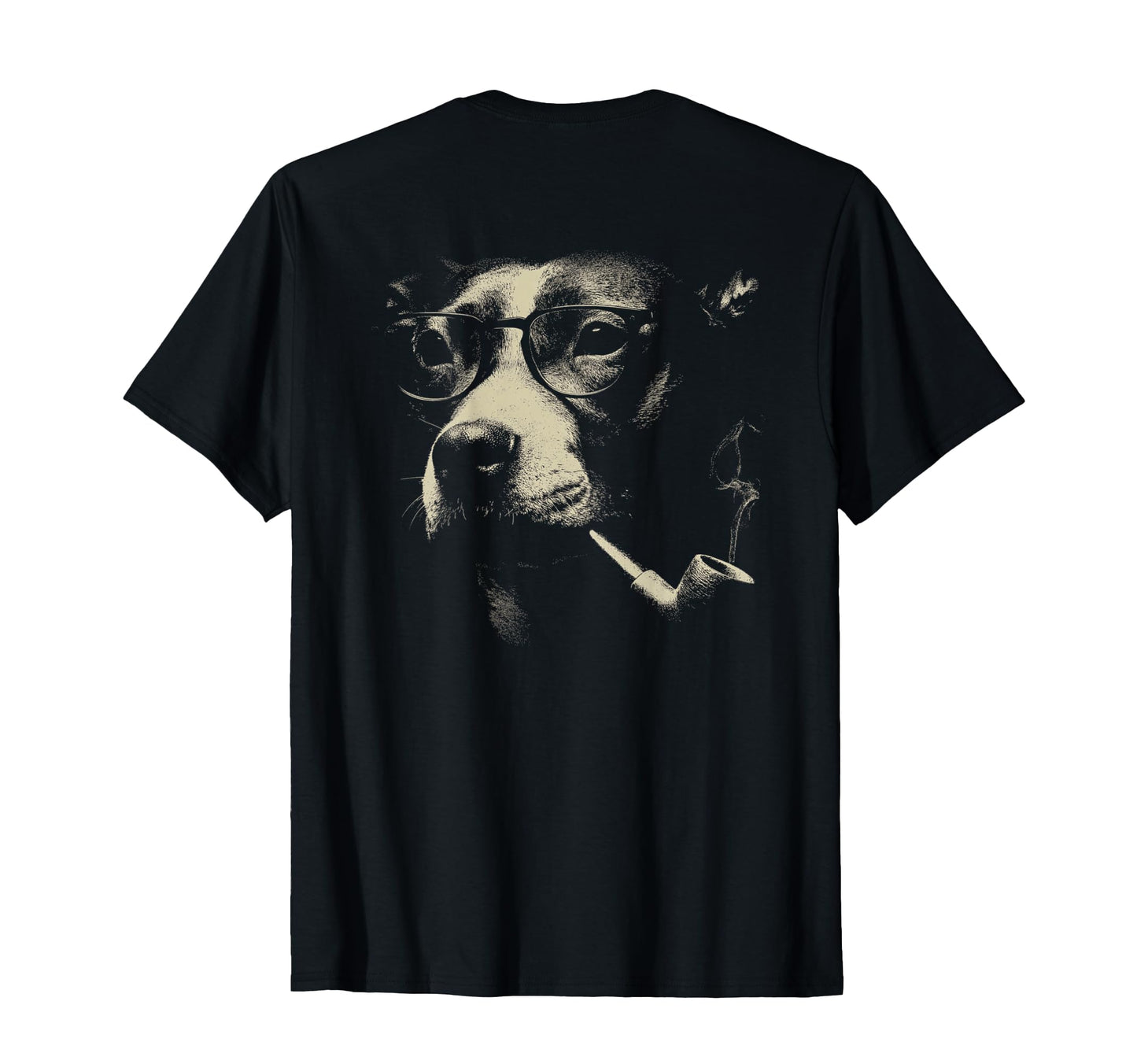 Pitbull Smoking Pipe Sunglasses T-Shirt - Custom Art Print for Adults - T-Shirt, Sweatshirt, Hoodie