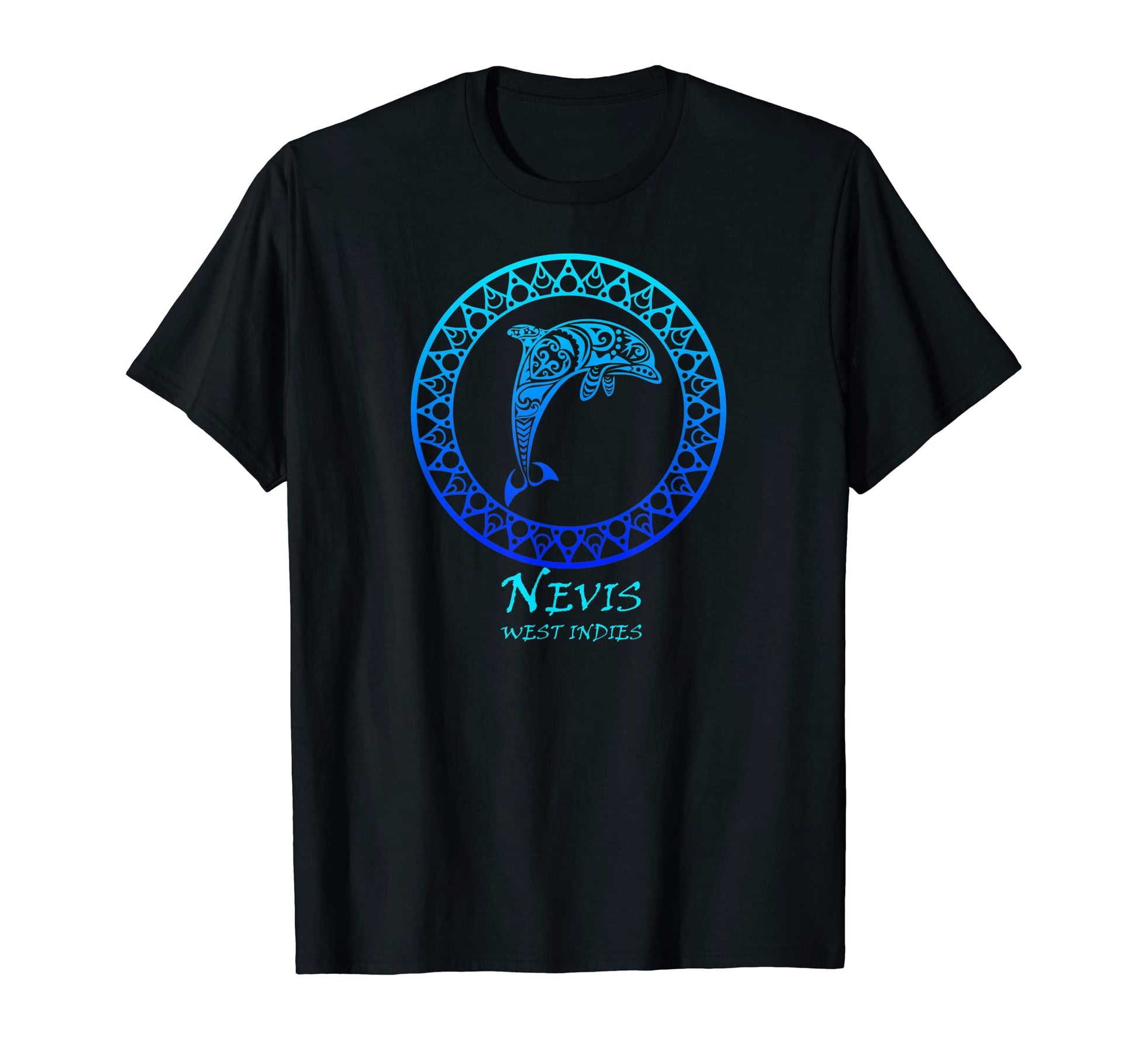 Nevis West Indies Tribal Dolphin T-Shirt - Custom Art Print for Adults - T-Shirt, Sweatshirt, Hoodie