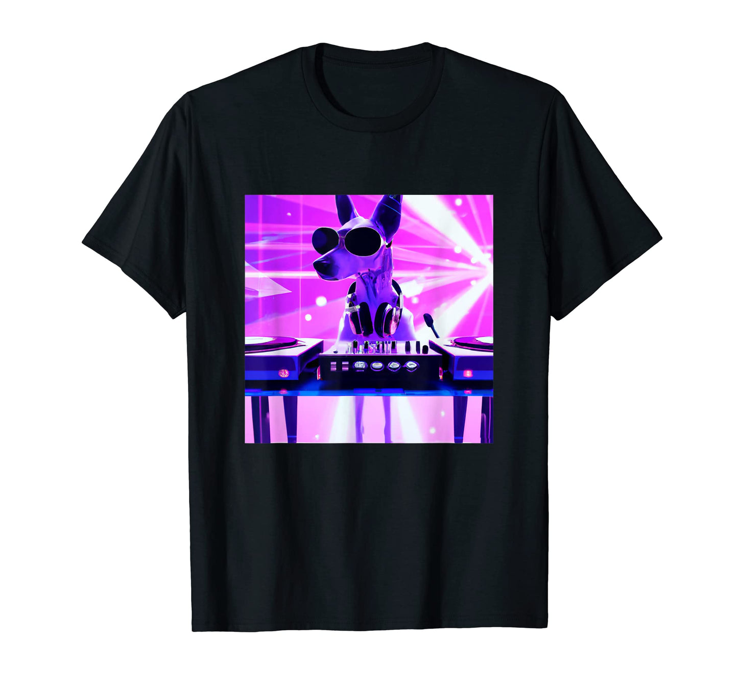 Whippet Vaporwave Dj Dog Aesthetic T-Shirt - Unique Graphic Men Women - T-Shirt, Sweatshirt, Hoodie