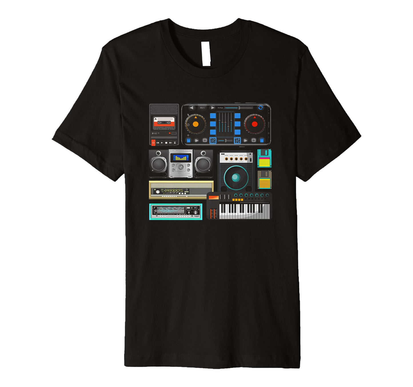 Old School Hip Hop Rap Music Beat Maker T-Shirt - Custom Art Print Unisex - T-Shirt, Sweatshirt, Hoodie