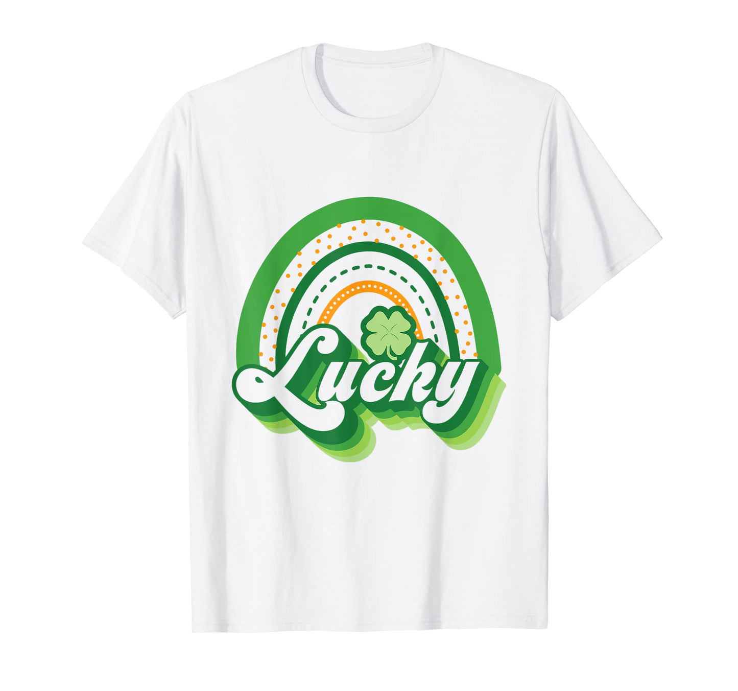 Irish St Patricks Day Groovy Rainbow T-Shirt - Custom Art Print Unisex - T-Shirt, Sweatshirt, Hoodie