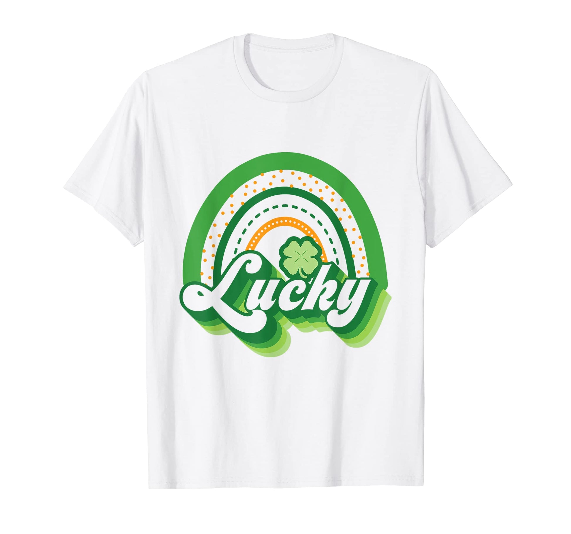 Irish St Patricks Day Groovy Rainbow T-Shirt - Custom Art Print Unisex - T-Shirt, Sweatshirt, Hoodie